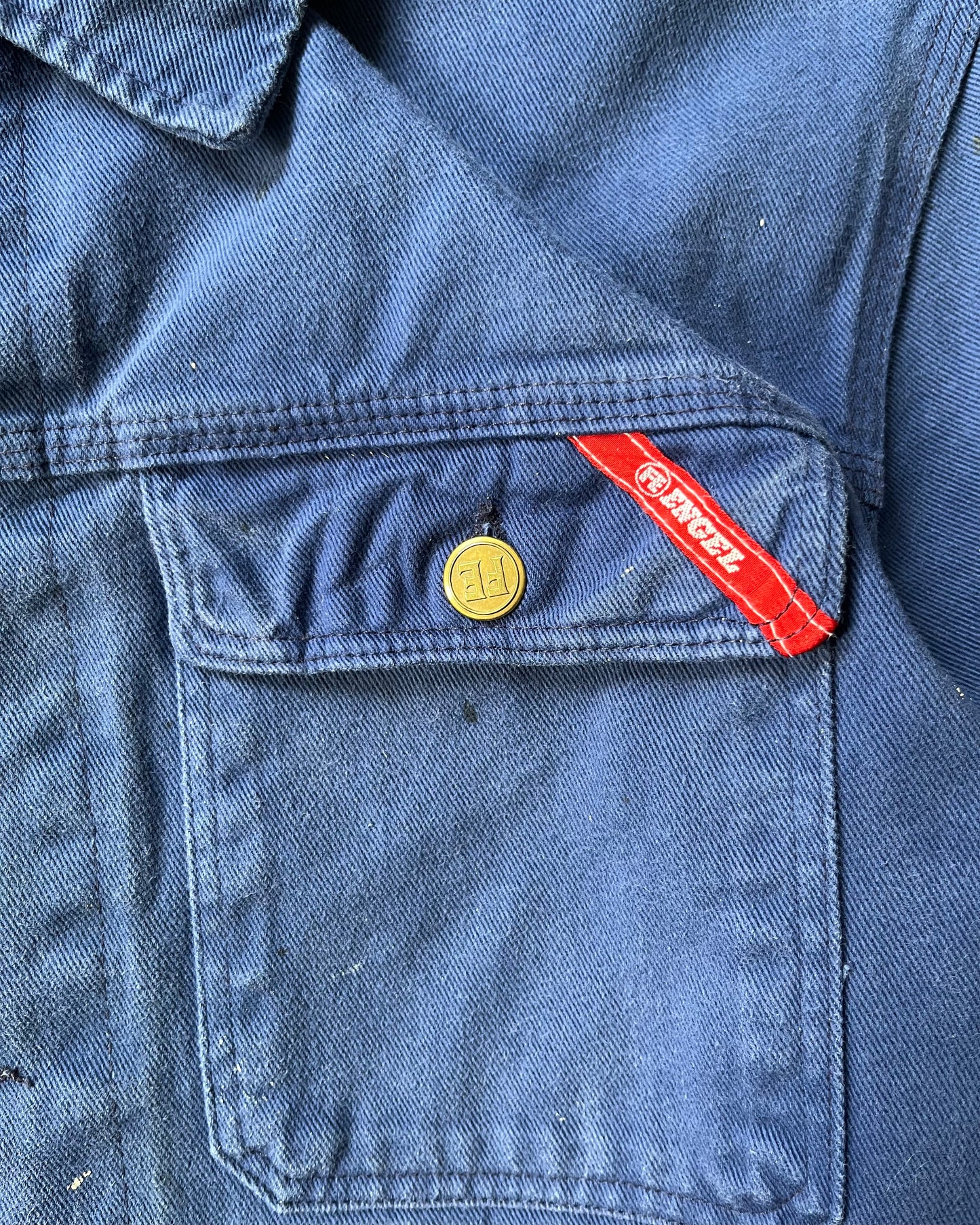 2000s - Distressed Blue Euro Chore - M