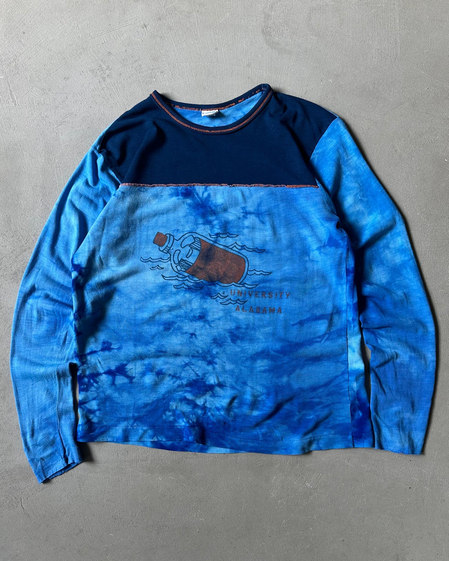 1970s - Blue Tye Dye Alabama Champion Jersey - S/M