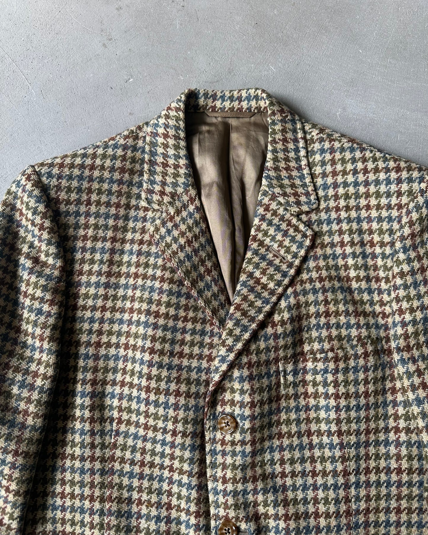 1980s - Cream/Multi Tweed Blazer - 42