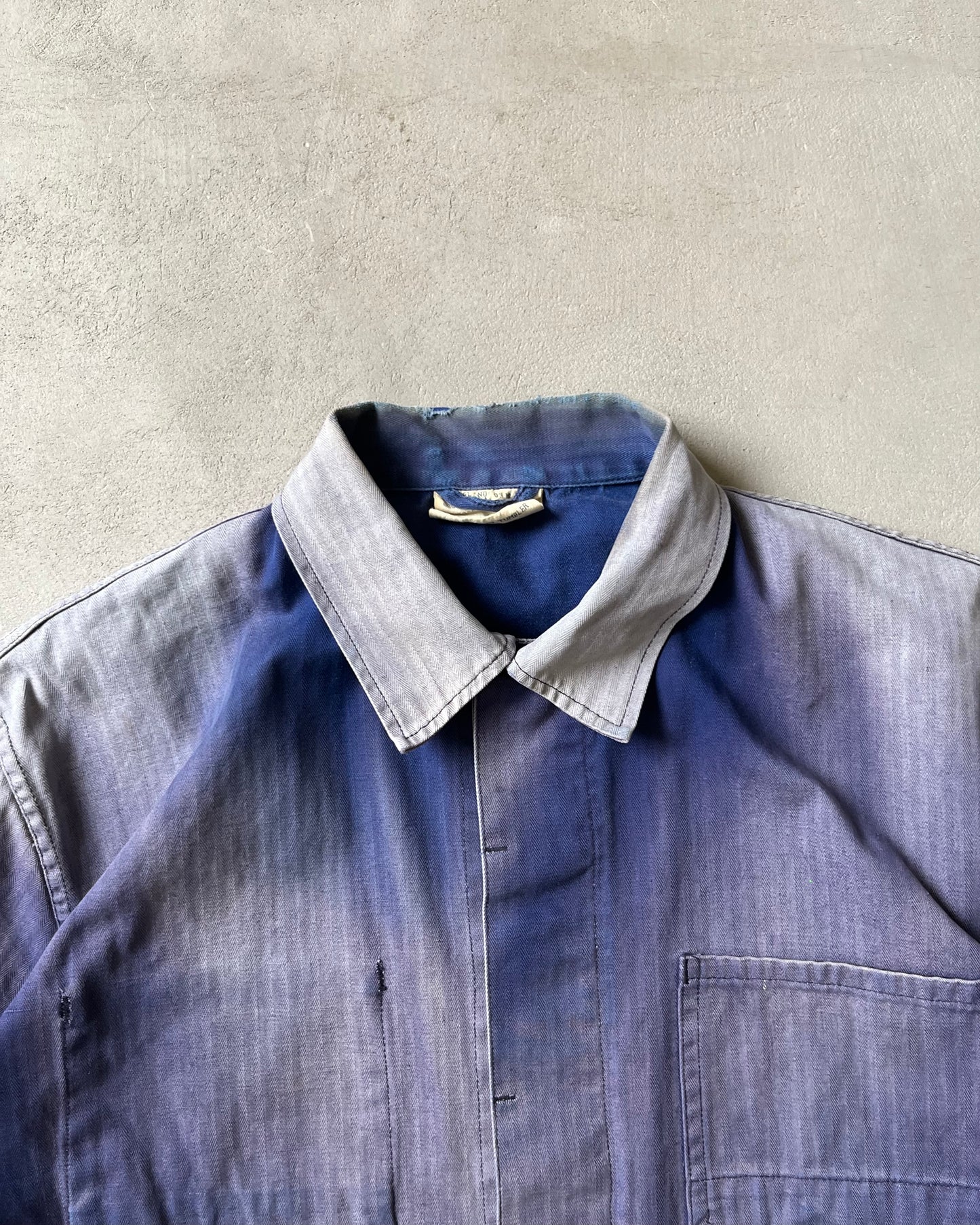 1970s - Faded Blue HBT Euro Chore - M