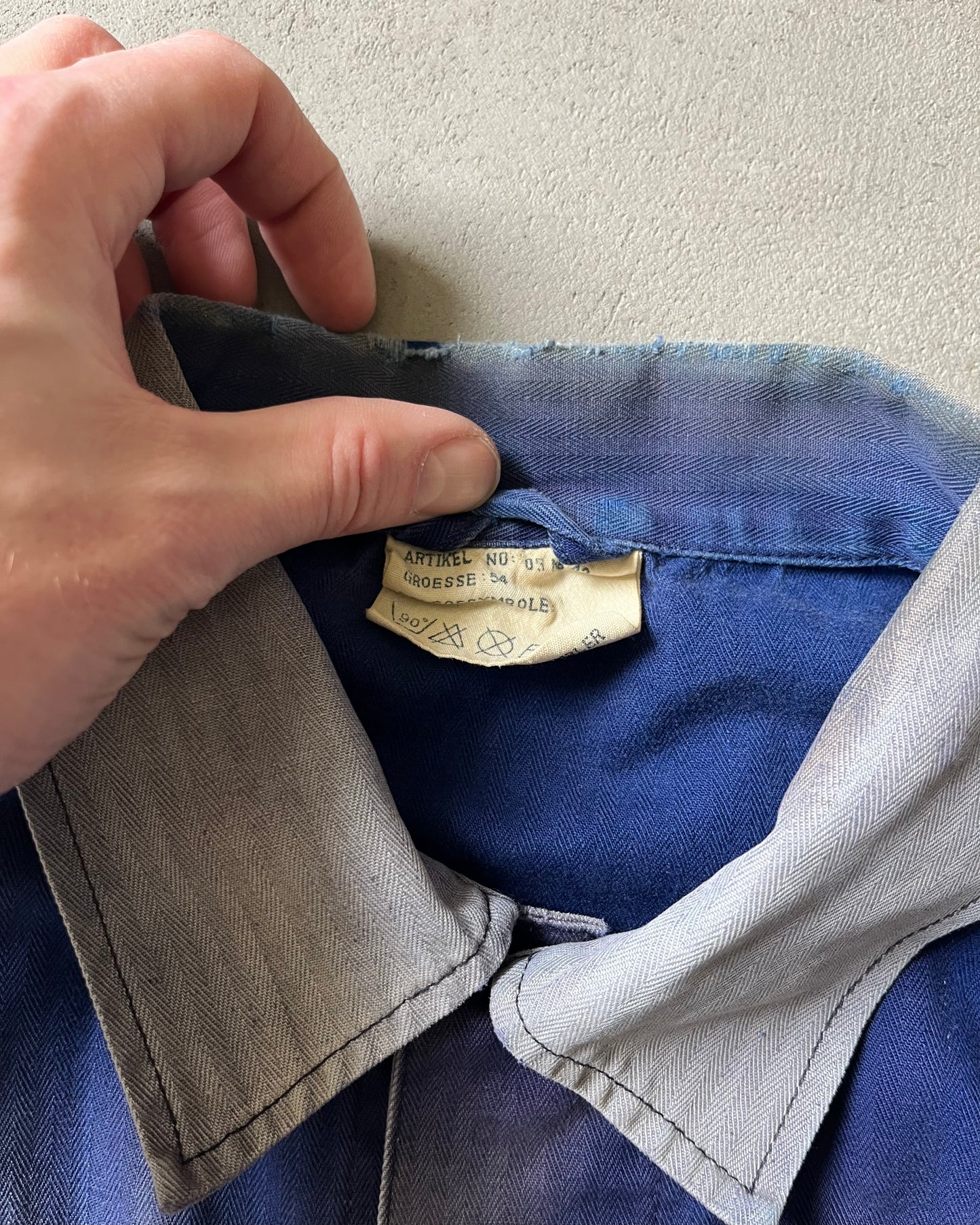 1970s - Faded Blue HBT Euro Chore - M