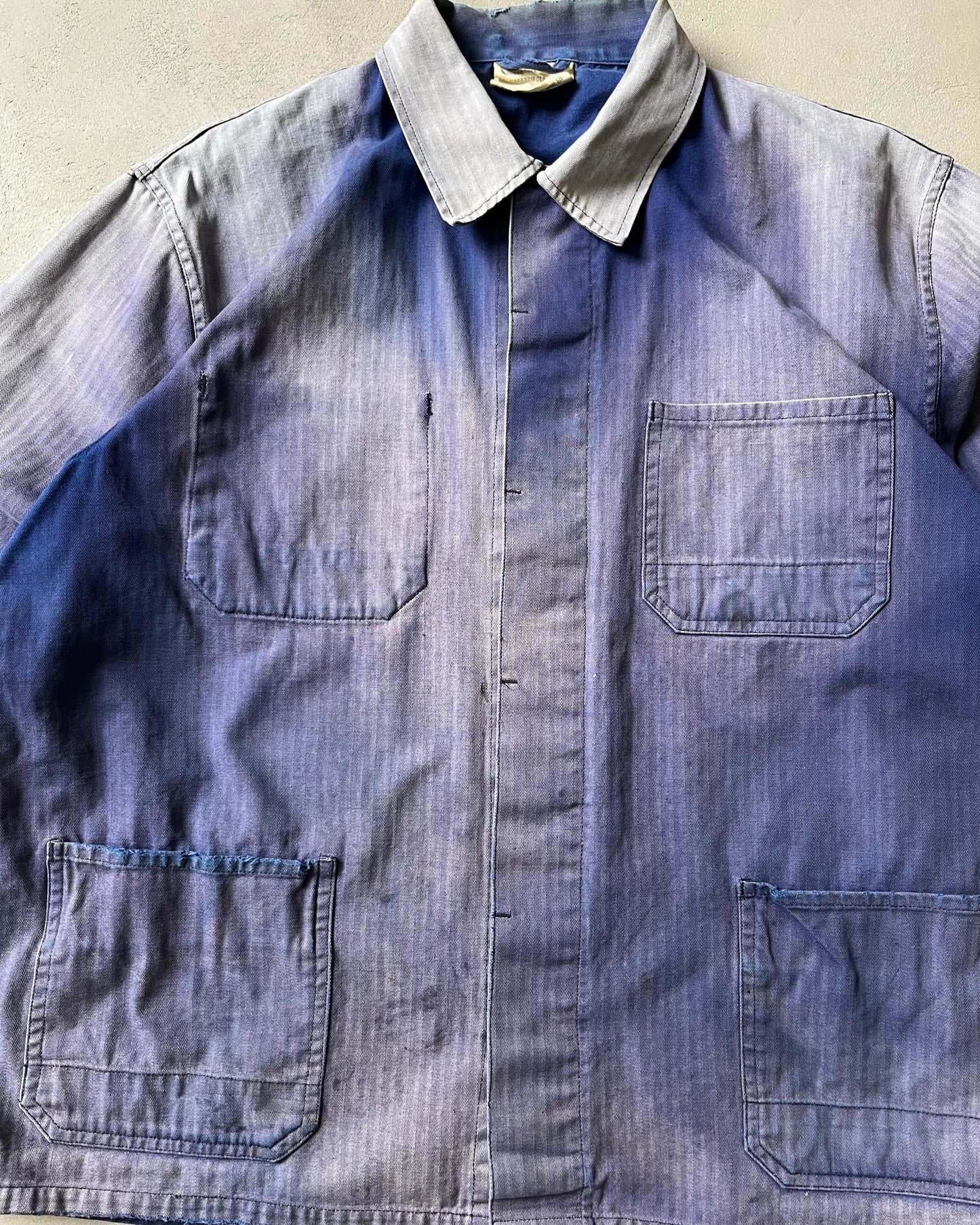 1970s - Faded Blue HBT Euro Chore - M