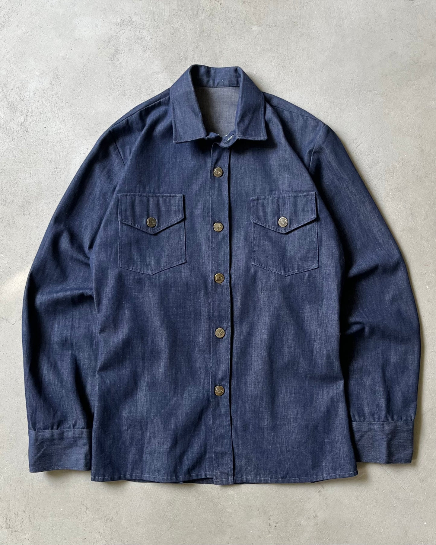 1970s - Denim LEE Button Up - S/M