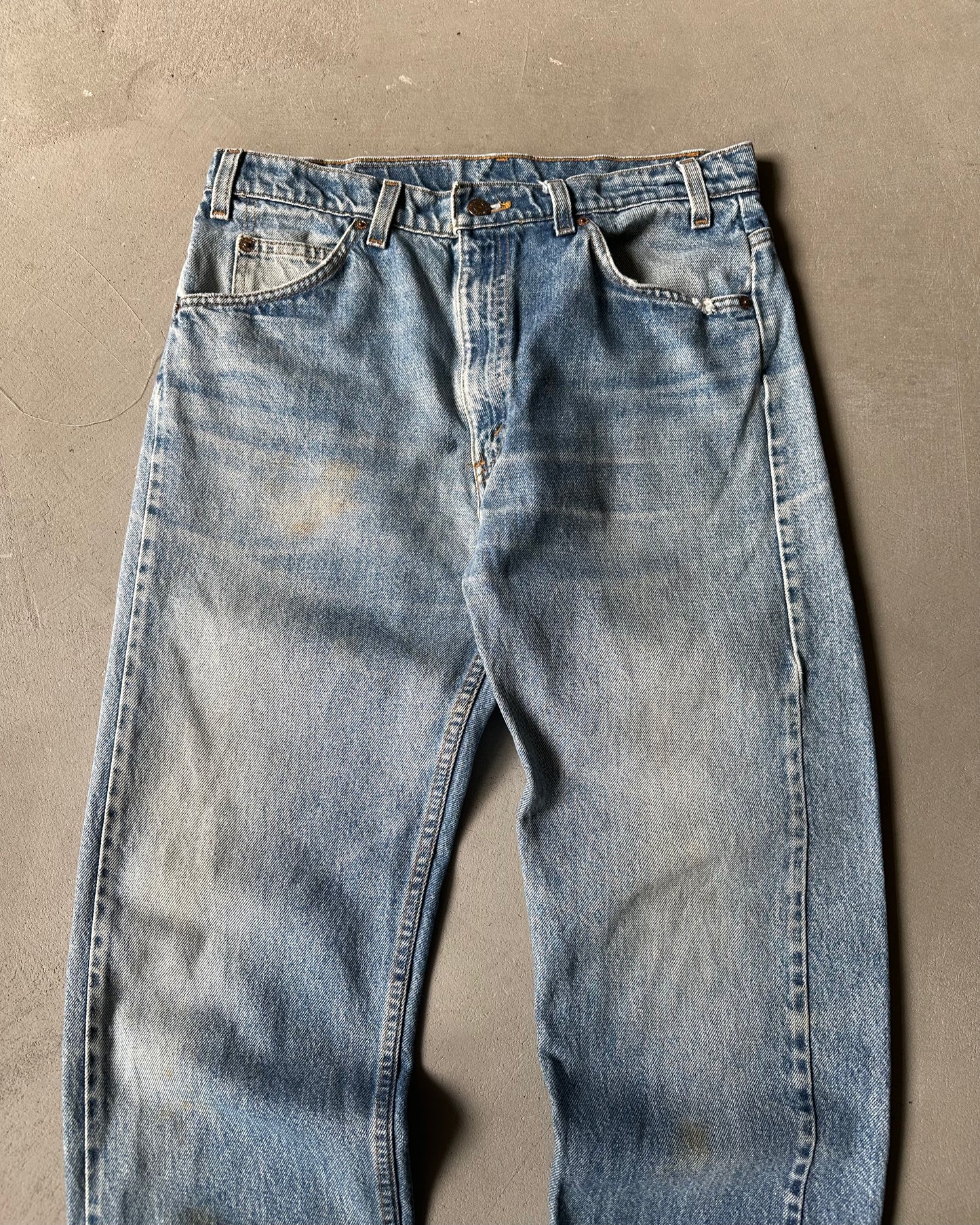 1980s - Distressed 505 Orange Tab Levi's Jeans - 33x32