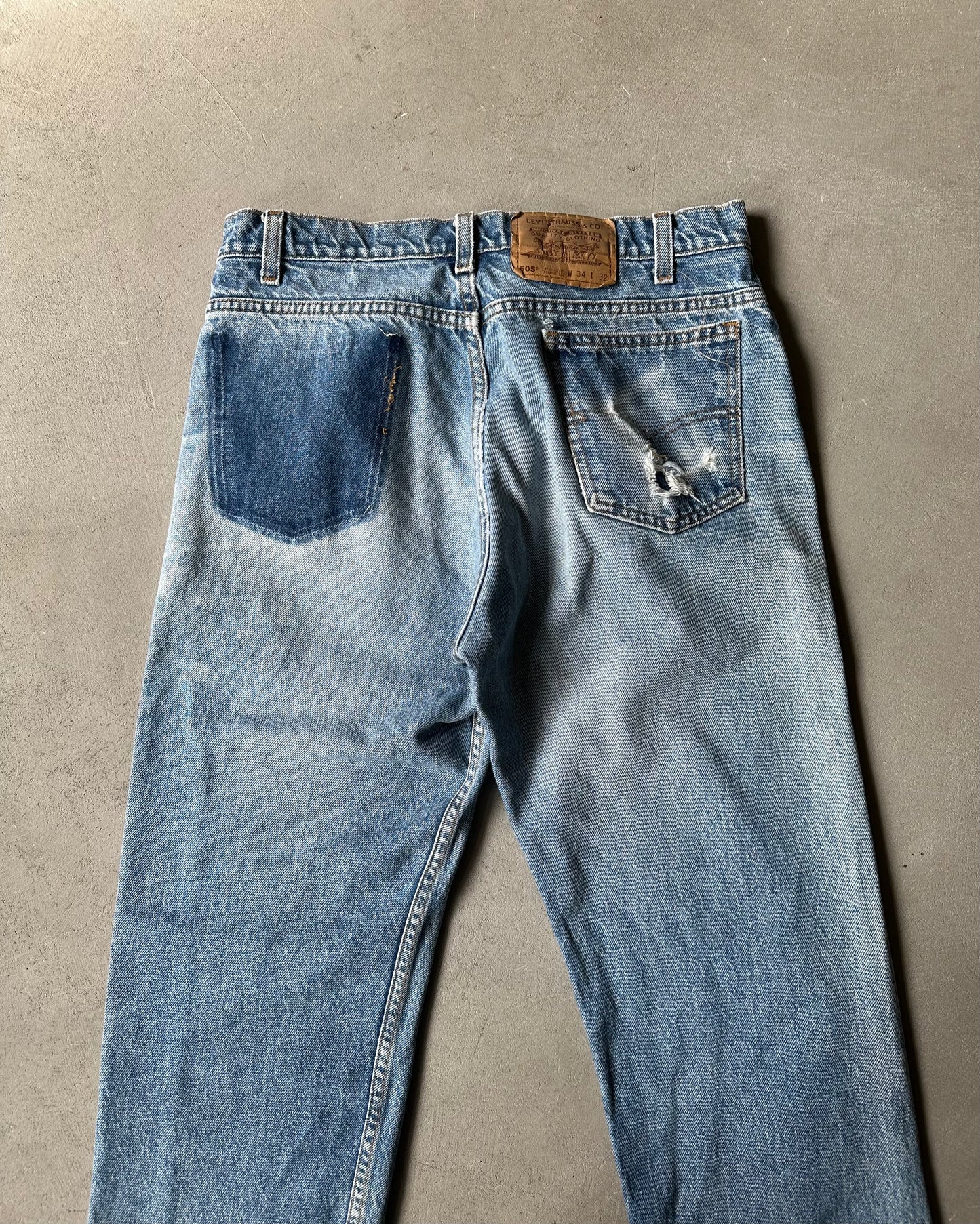 1980s - Distressed 505 Orange Tab Levi's Jeans - 33x32