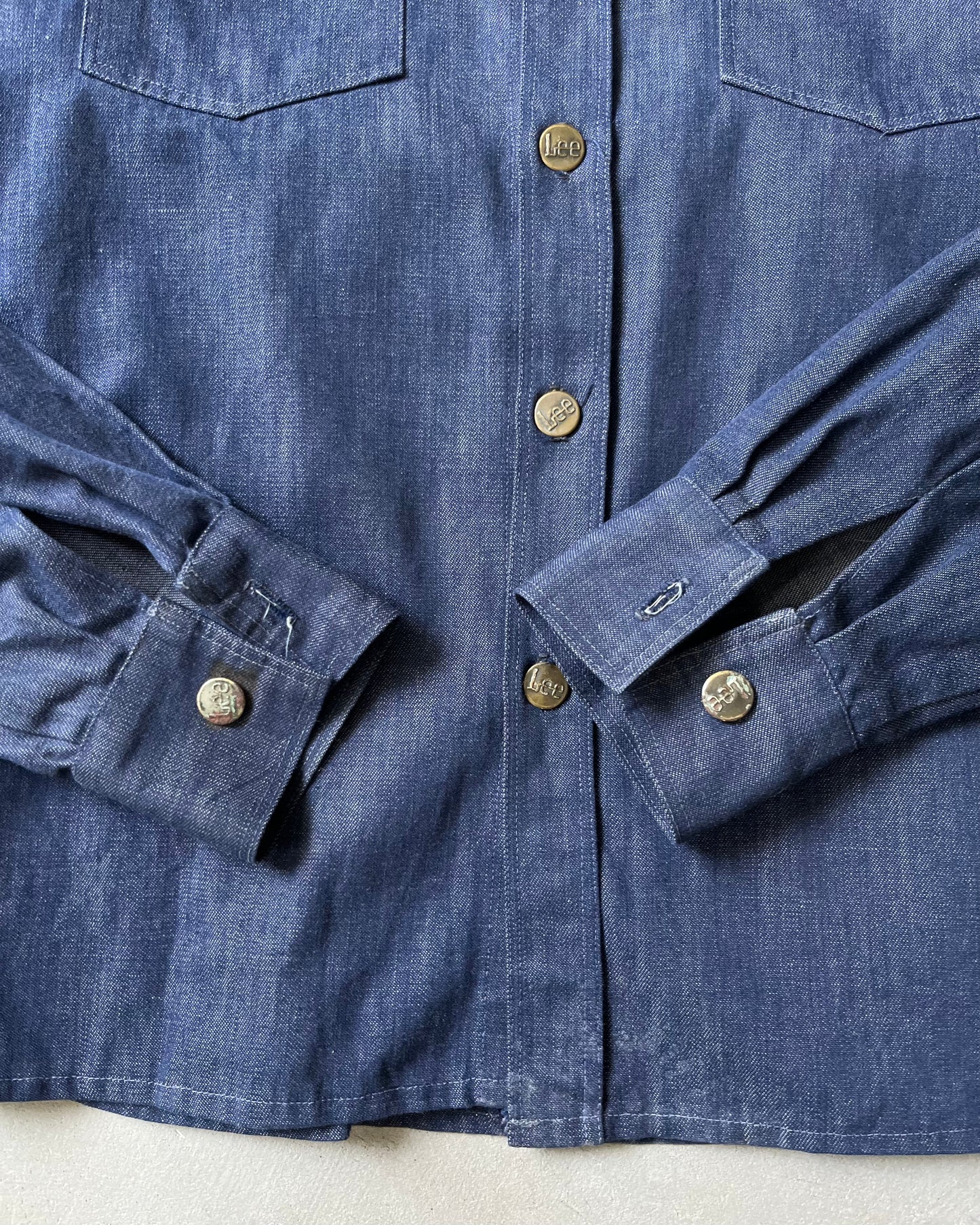 1970s - Denim LEE Button Up - S/M