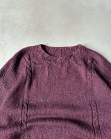 1990s - Burgundy Wool Sweater - XXL
