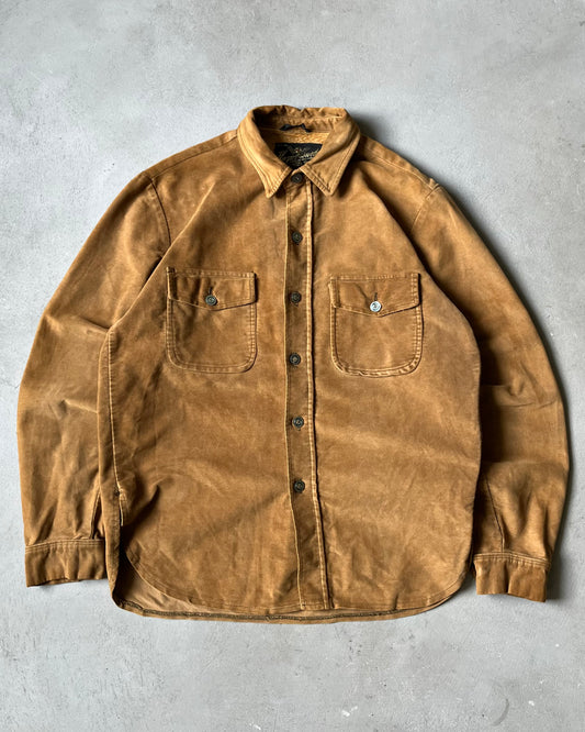 1970s - Camel Haguesuede Shirt - S