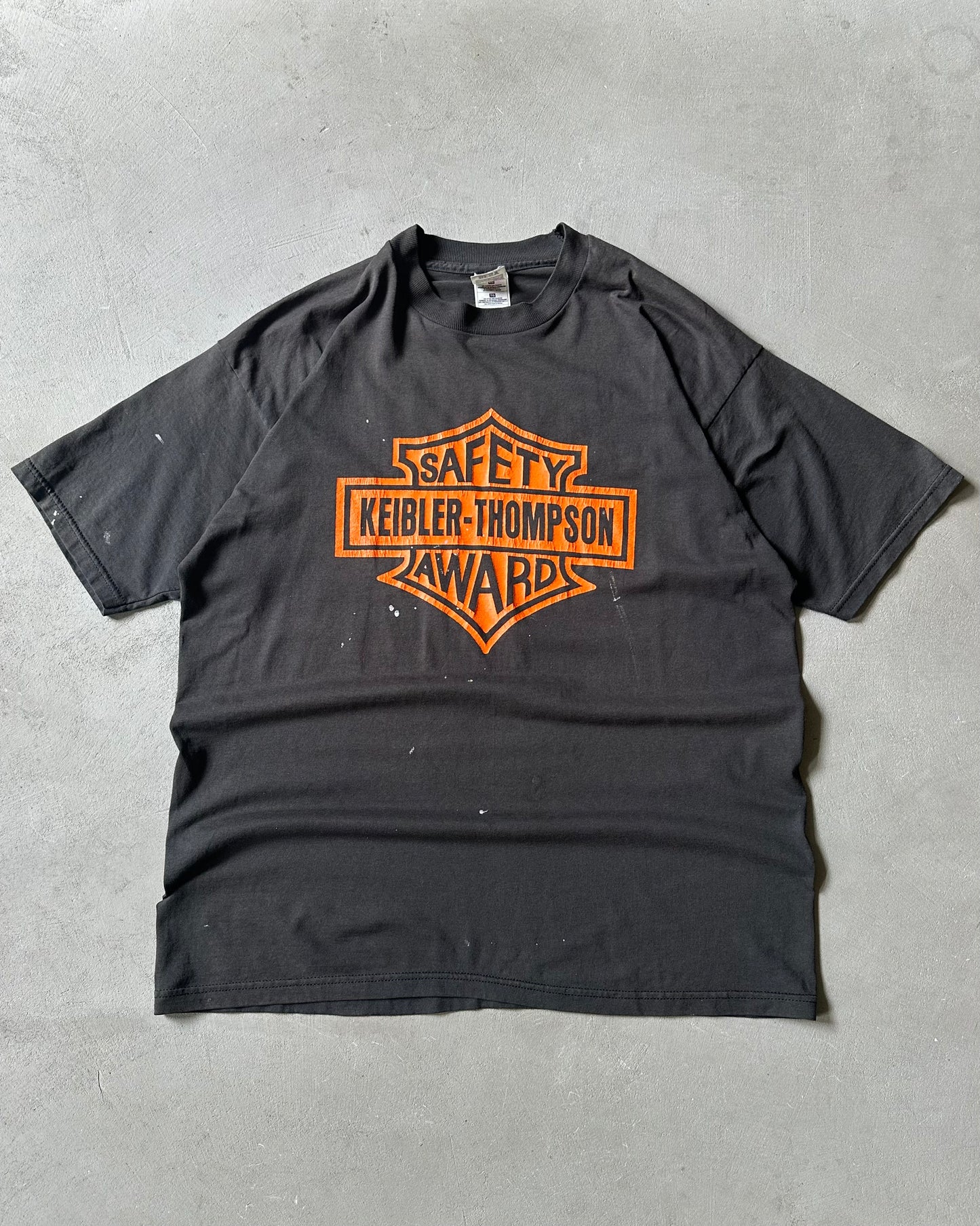 1990s - Distressed Black Biker T-Shirt - XL