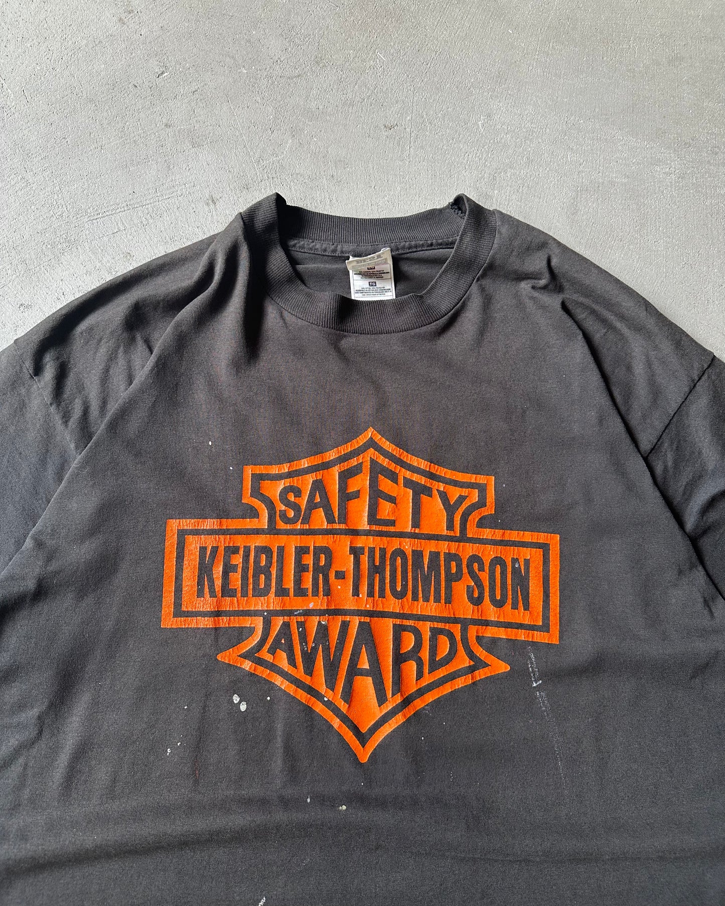 1990s - Distressed Black Biker T-Shirt - XL