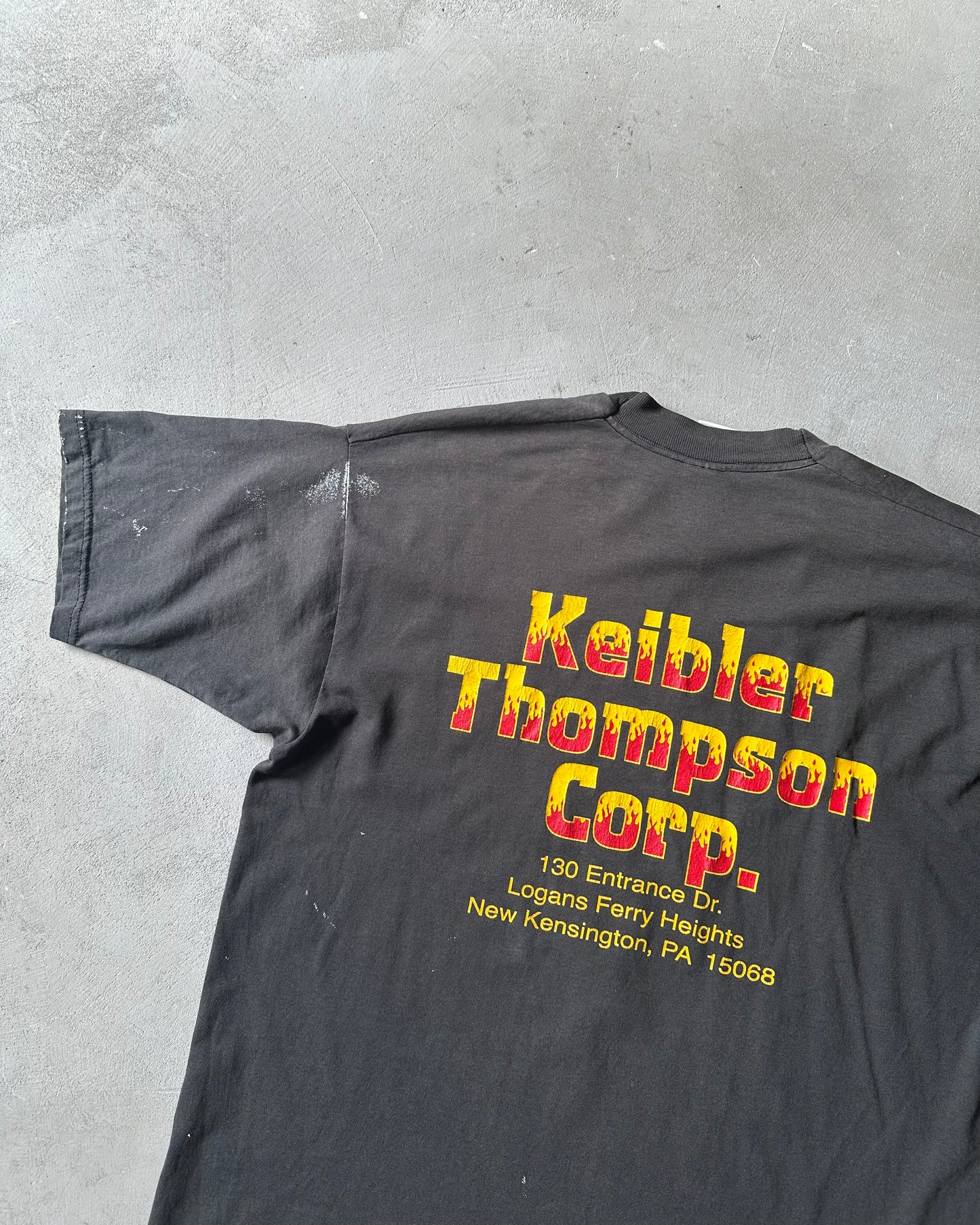 1990s - Distressed Black Biker T-Shirt - XL