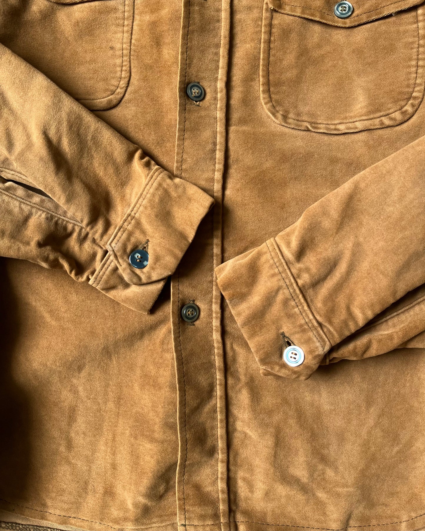 1970s - Camel Haguesuede Shirt - S