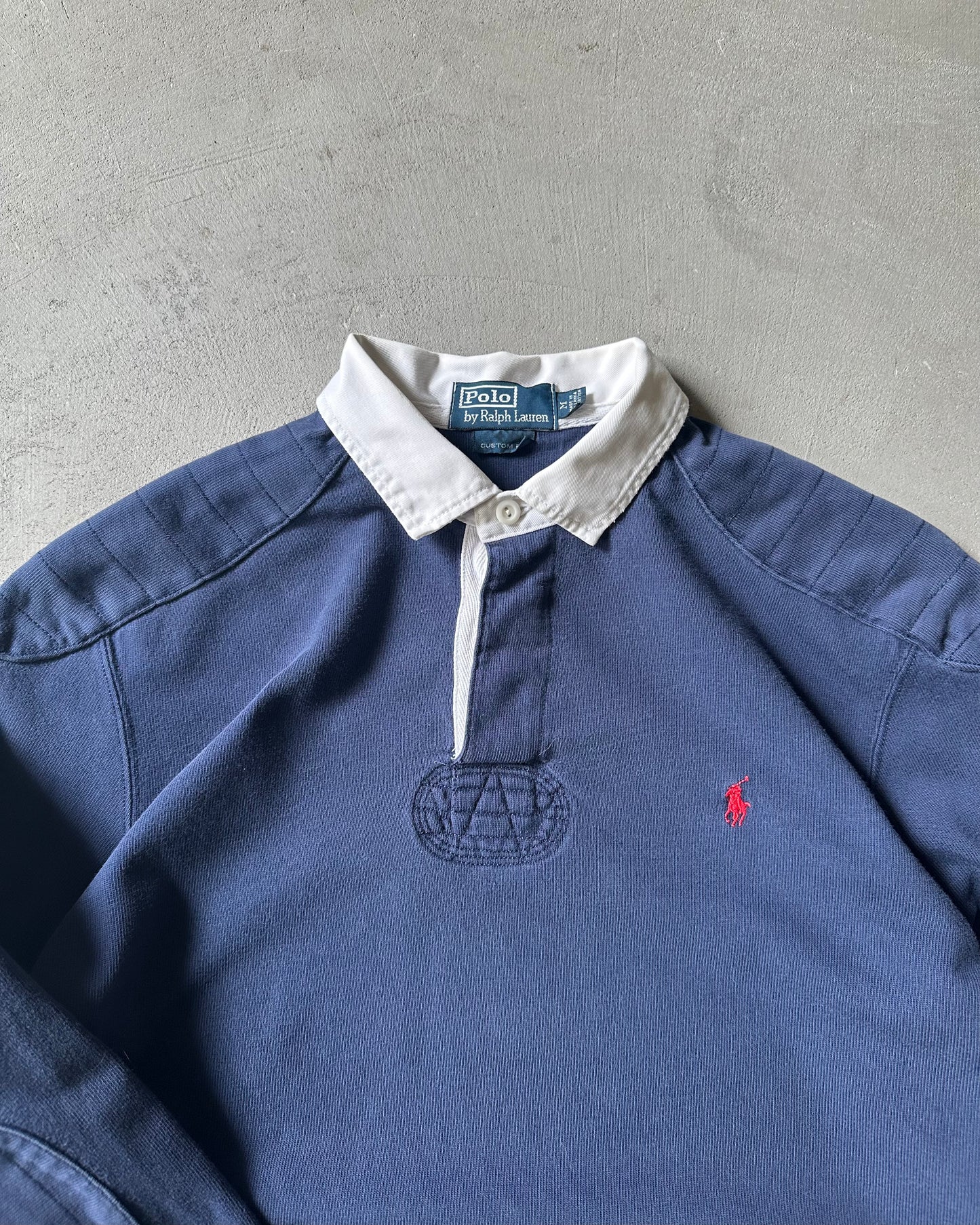 2000s - Navy Polo RL Rugby Shirt - M