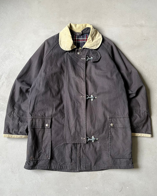 1990s - Black Fireman Coat - M