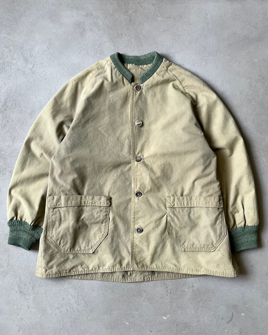 1960s - Faded Green Military Light Jacket - S/M