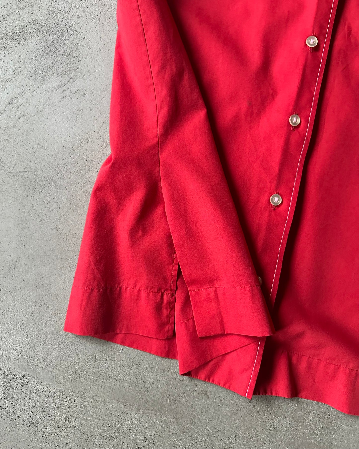 1970s - Red OMAHA Women's Bowling Shirt - (W)M
