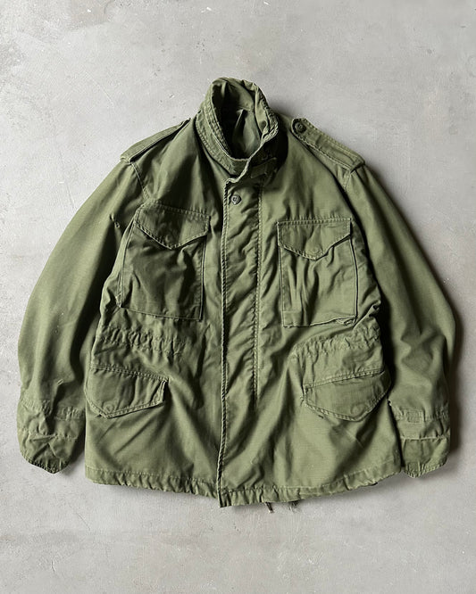 1960s - Green Military M65 Jacket - S/M