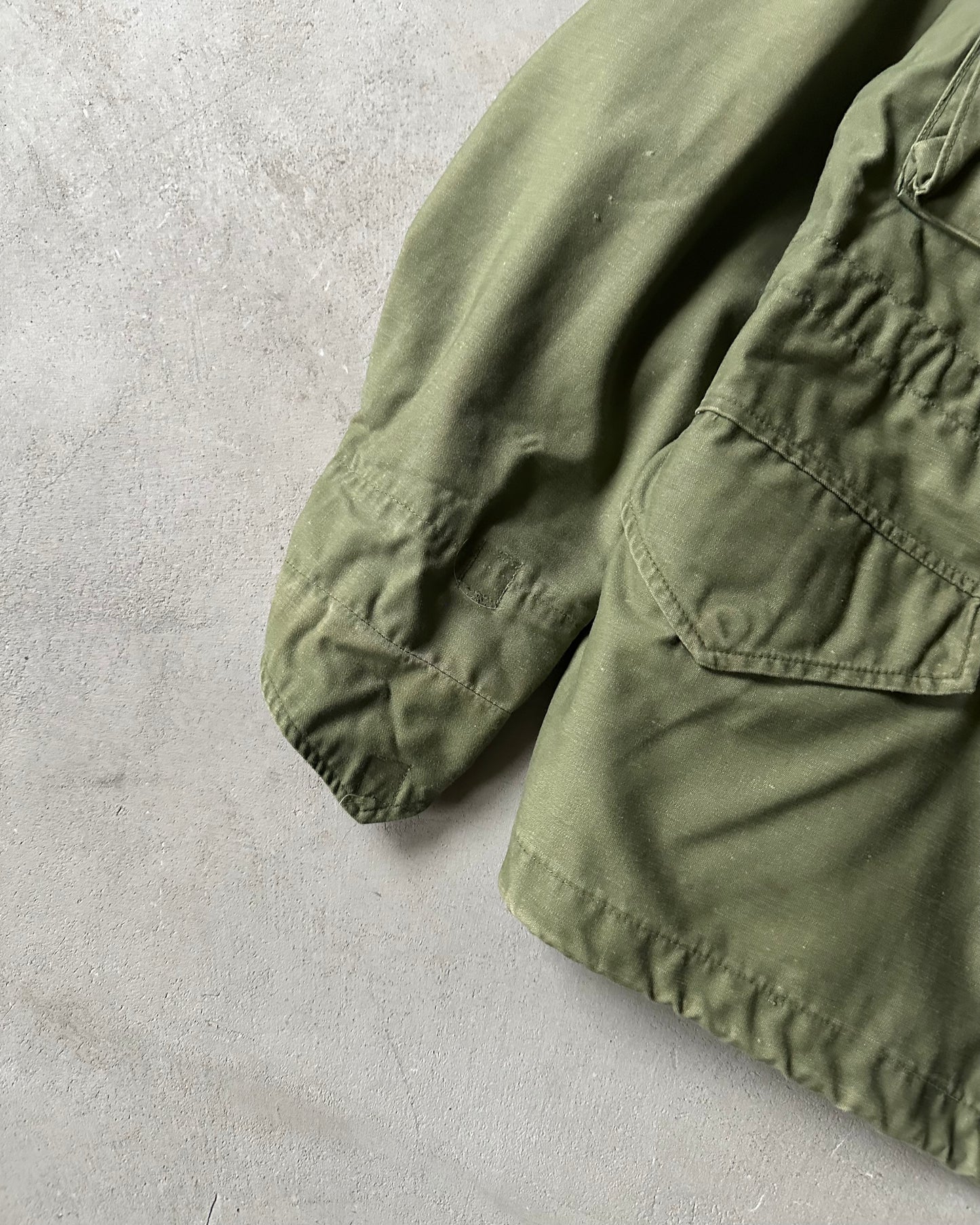 1960s - Green Military M65 Jacket - S/M
