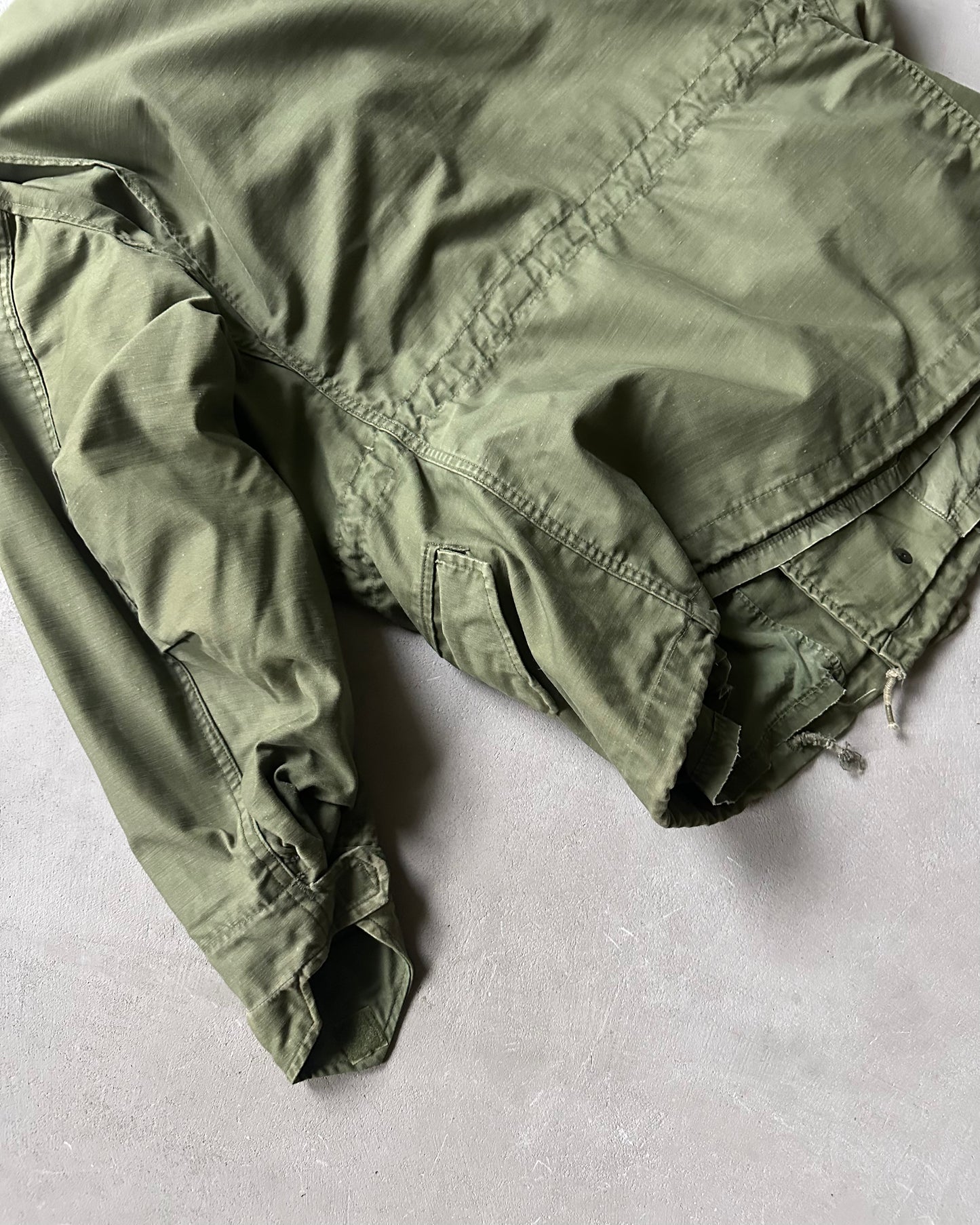 1960s - Green Military M65 Jacket - S/M