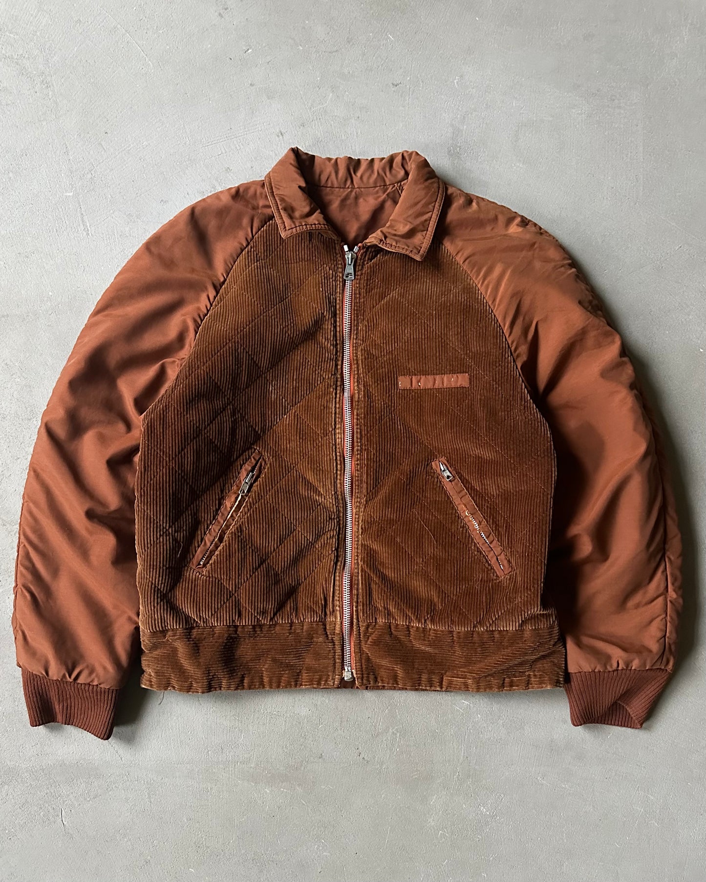 1980s - Burnt Orange Reversible Jacket - XS/S