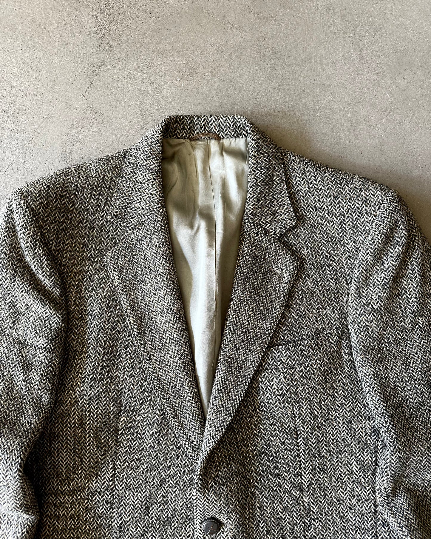 1980s - Grey/Multi Harris Tweed Wool Blazer - 40