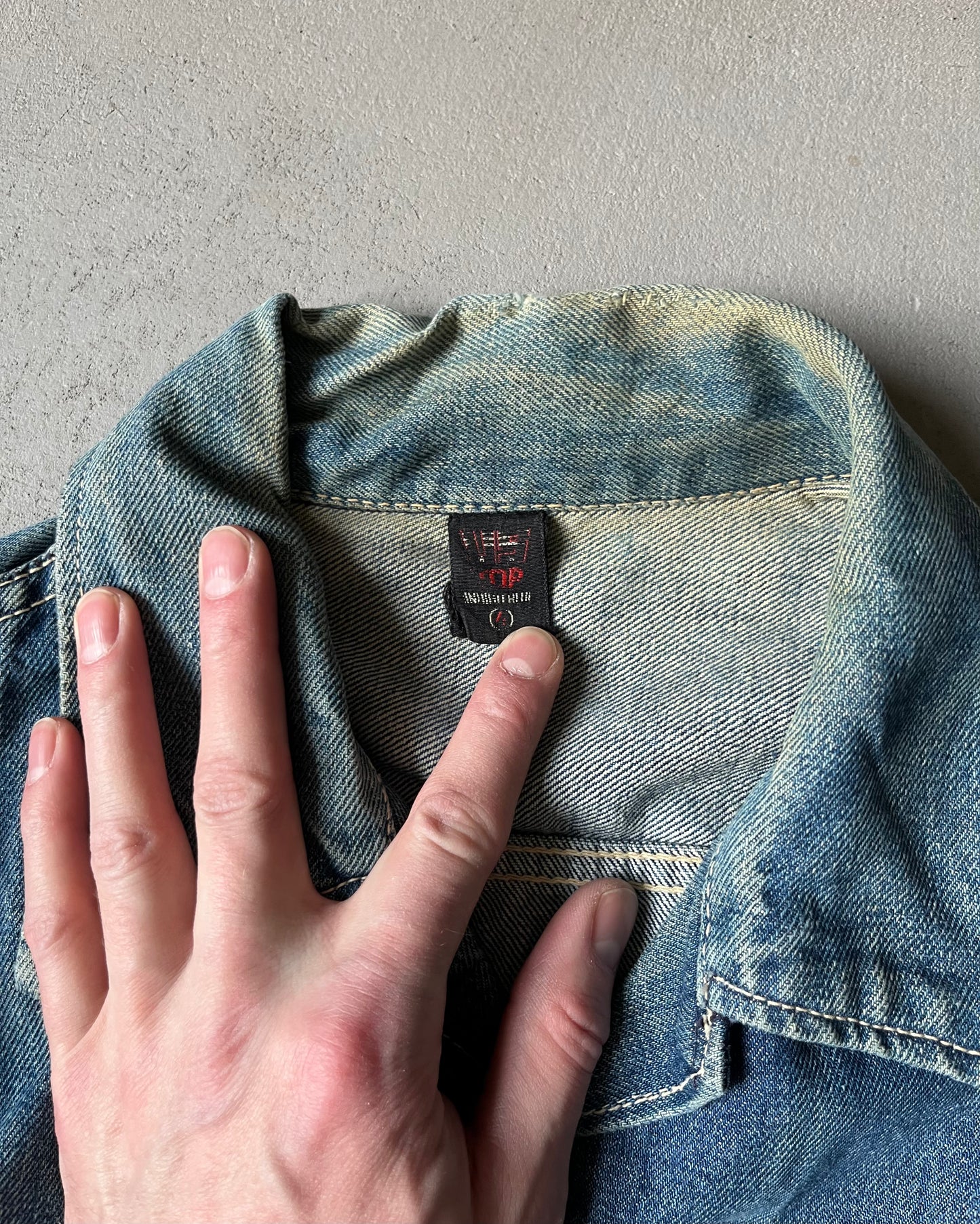Années 1970 - Veste en jean délavé US TOP - Taille S