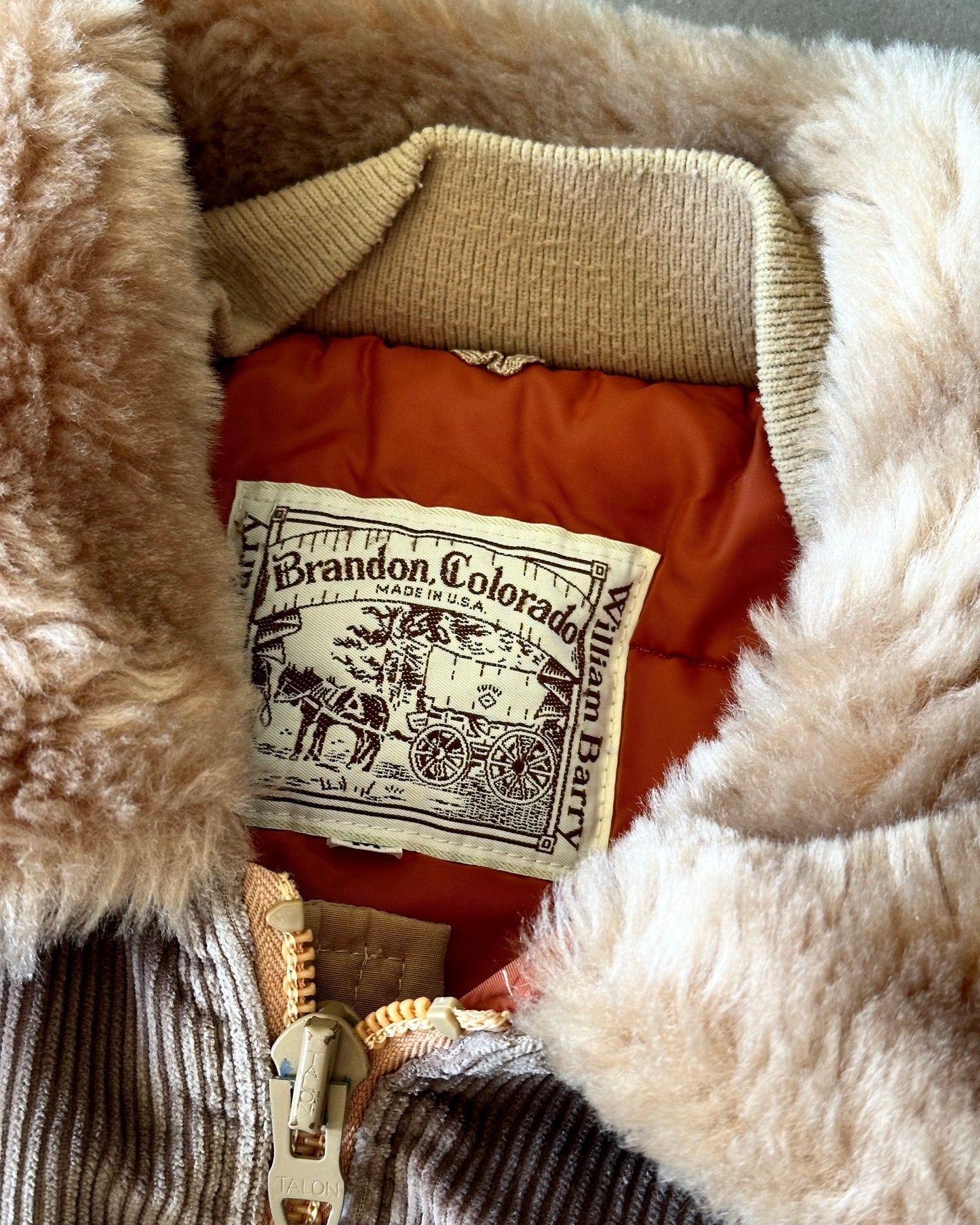 1970s - Beige/Brown William Barry Western Bomber Jacket - M