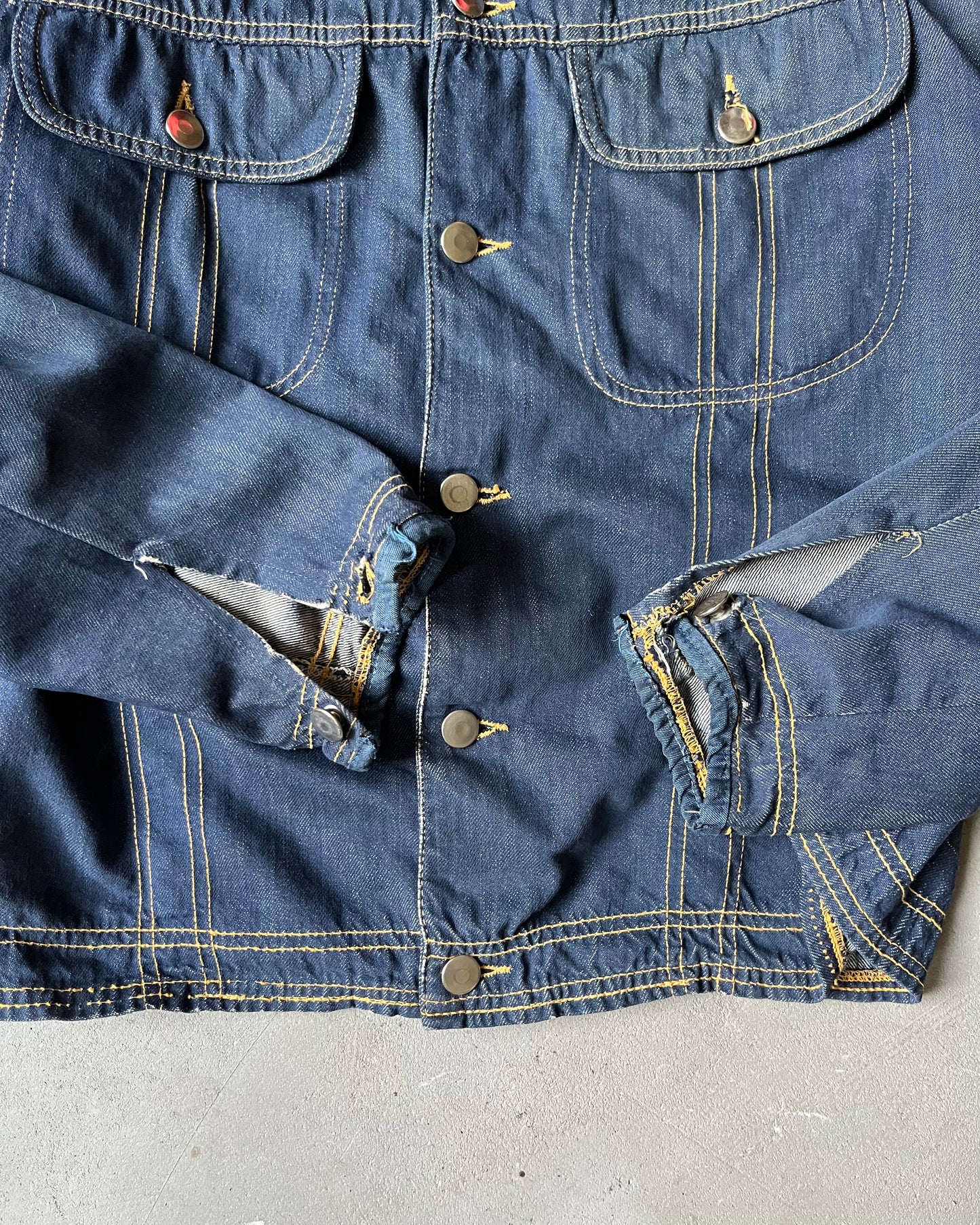 Années 80 - Blouson en jean délavé clair - M