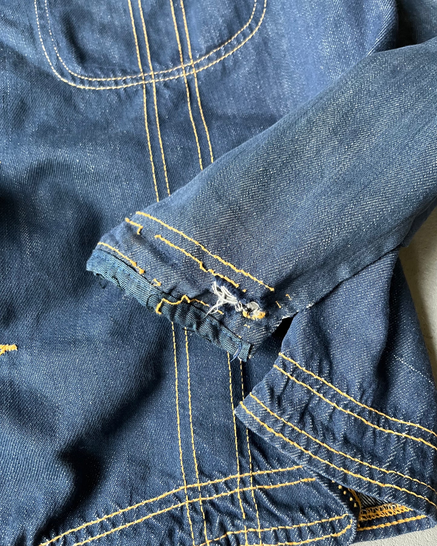 Années 80 - Blouson en jean délavé clair - M