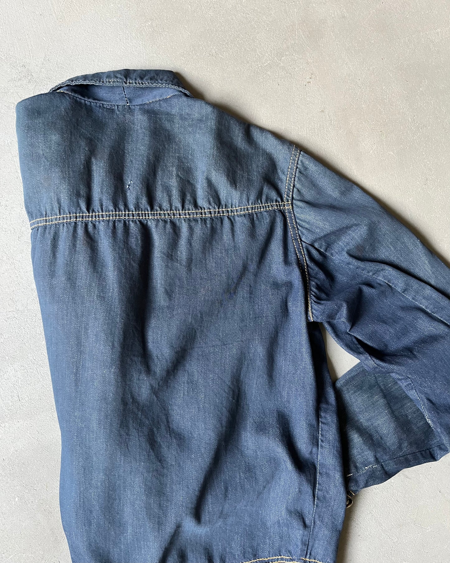 Années 80 - Blouson en jean délavé clair - M