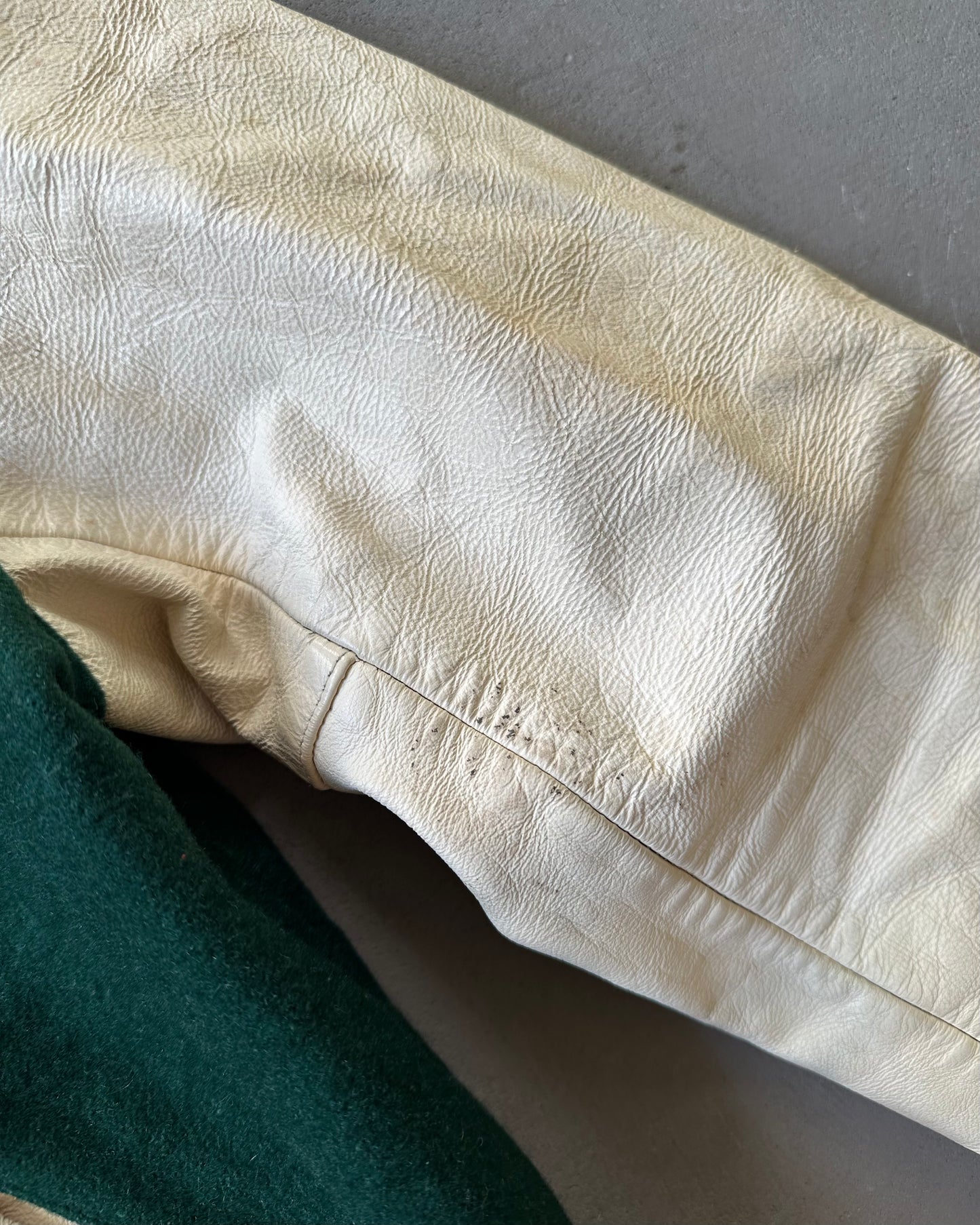 1990s - Green/Cream Roots Varsity Jacket - L/XL