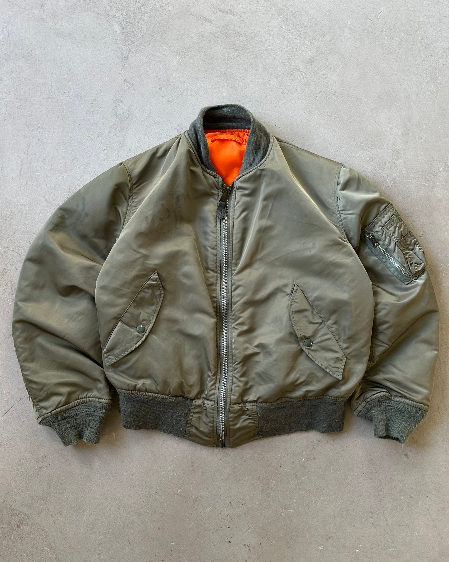 1980s - Green MA-1 Bomber Jacket - M