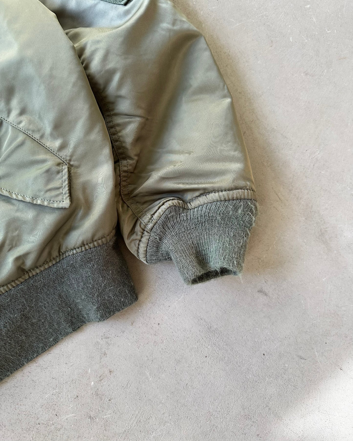 1980s - Green MA-1 Bomber Jacket - M