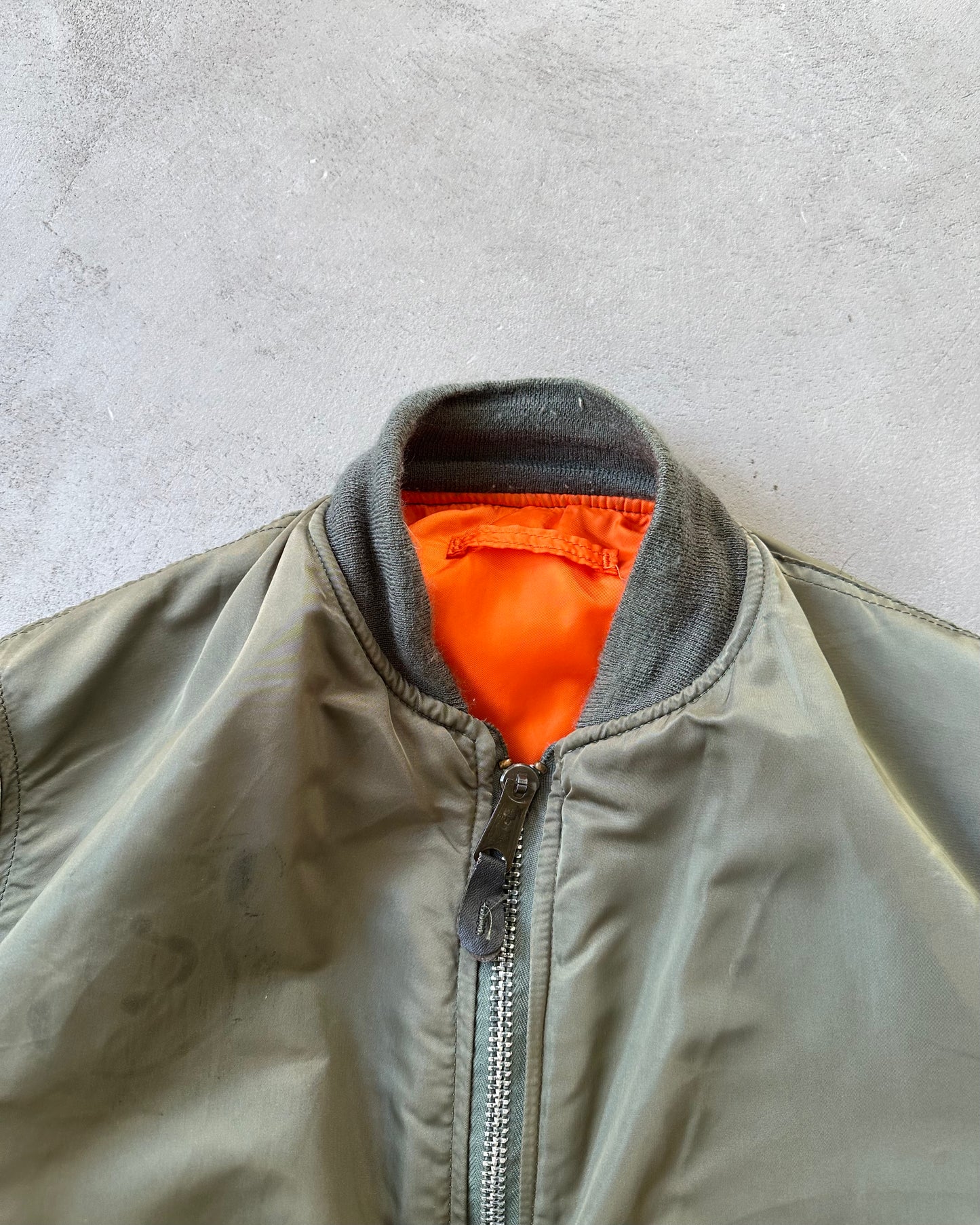 1980s - Green MA-1 Bomber Jacket - M
