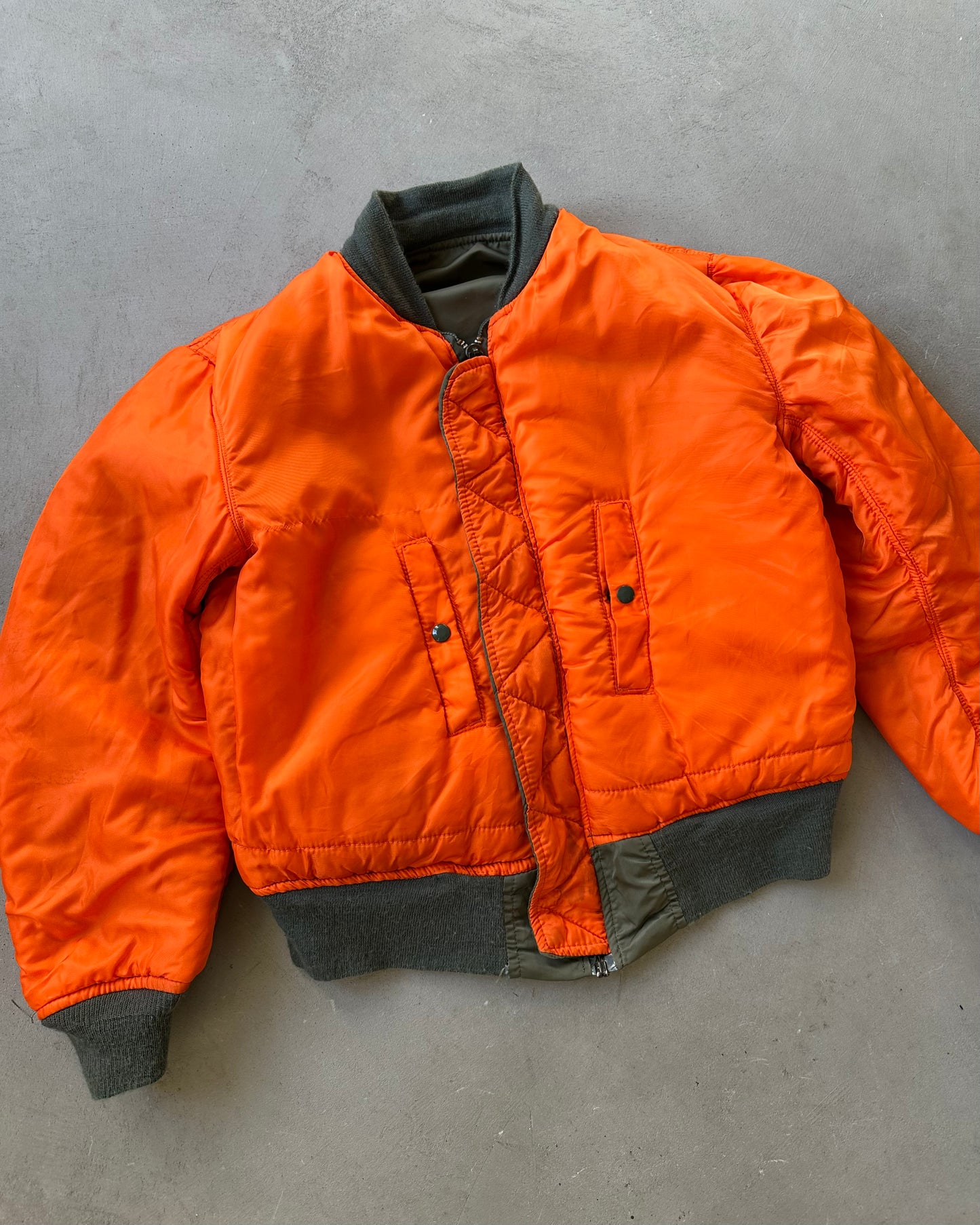 1980s - Green MA-1 Bomber Jacket - M