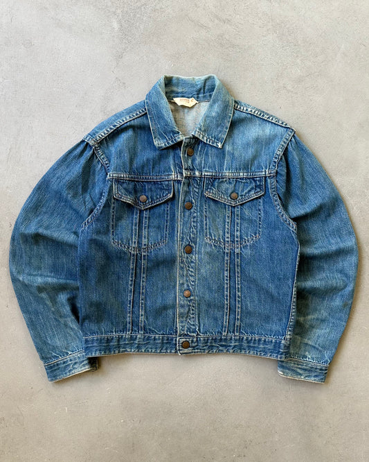 1970s - Faded Montgomery Ward Denim Trucker Jacket - XS/S