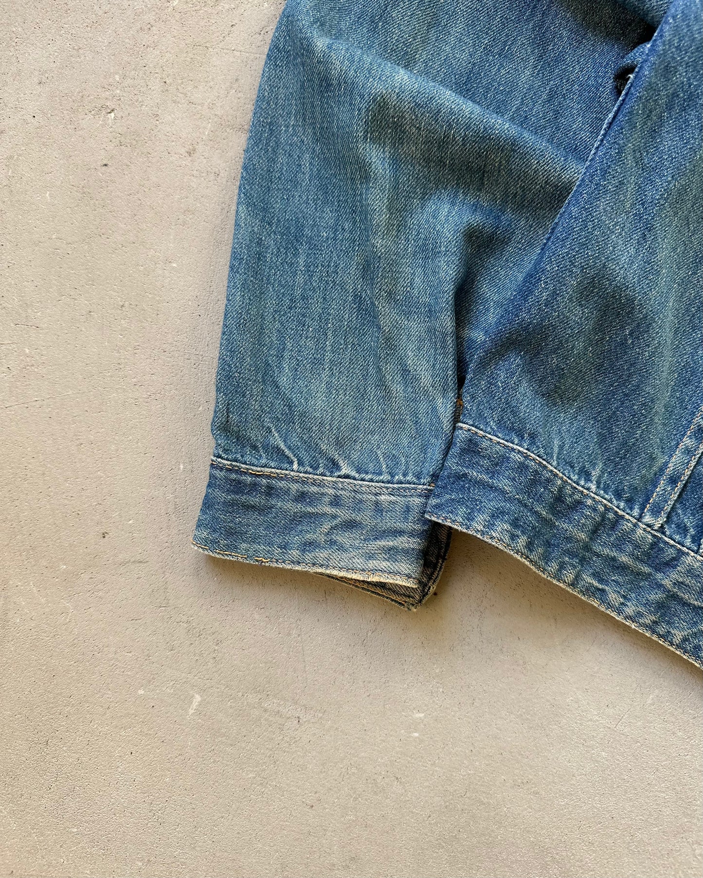 1970s - Faded Montgomery Ward Denim Trucker Jacket - XS/S