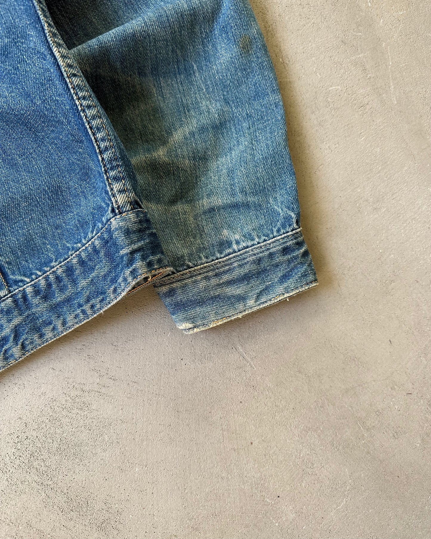 1970s - Faded Montgomery Ward Denim Trucker Jacket - XS/S