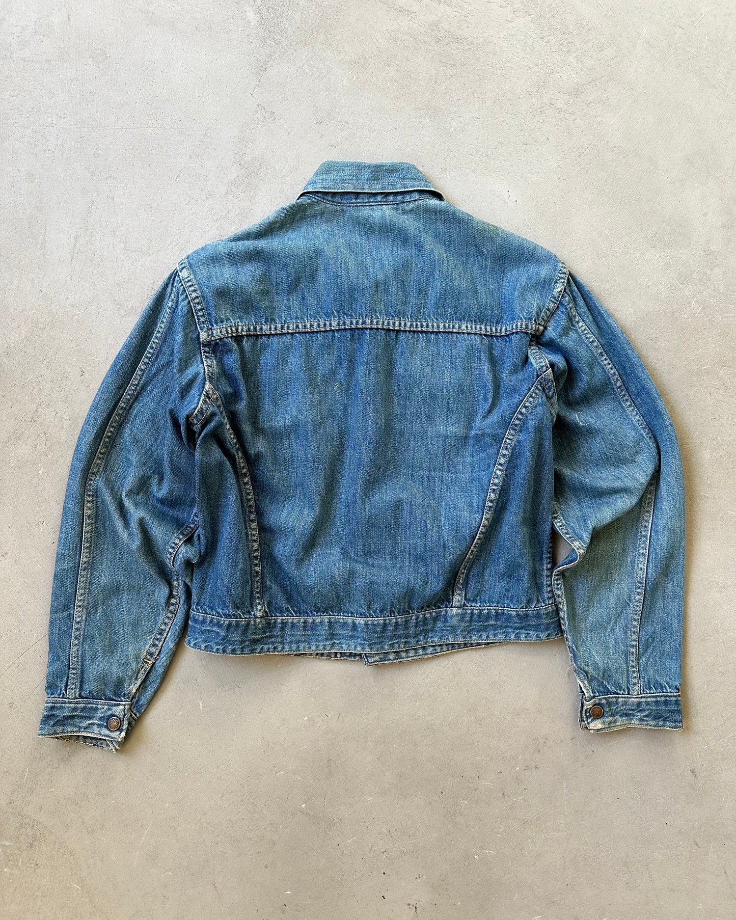 1970s - Faded Montgomery Ward Denim Trucker Jacket - XS/S
