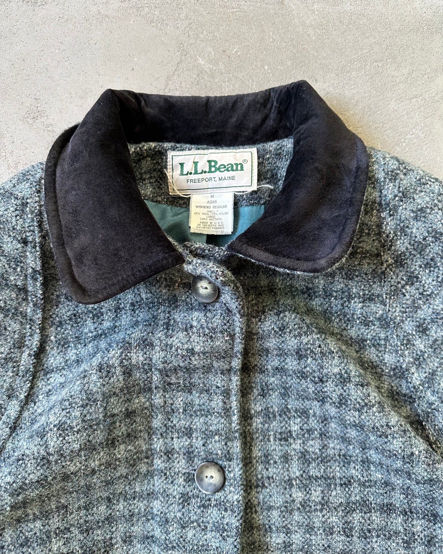 1980s - Blue/Grey L.L.Bean Long Coat - (W)M