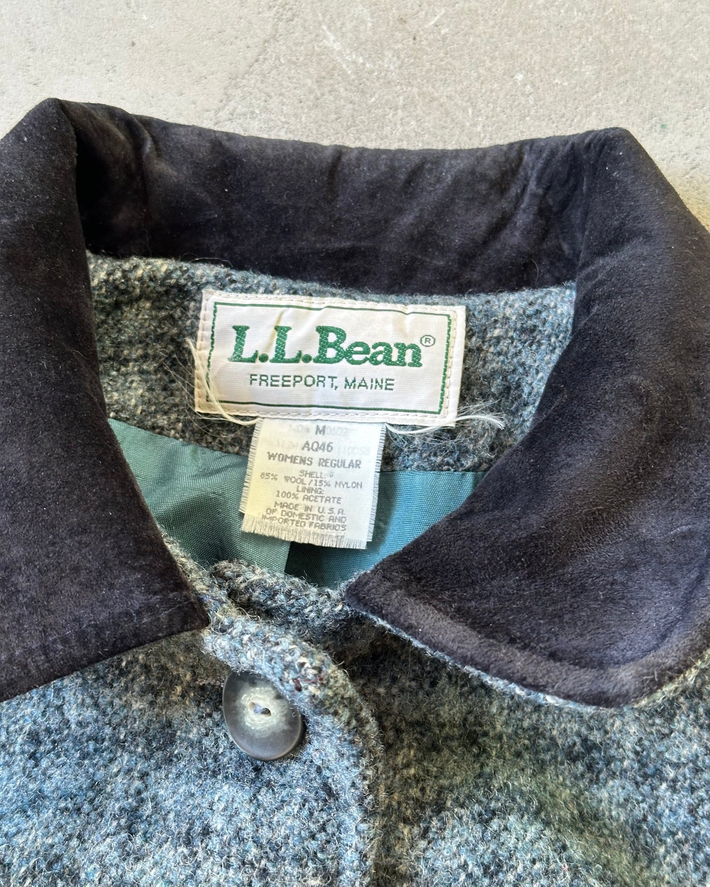 1980s - Blue/Grey L.L.Bean Long Coat - (W)M