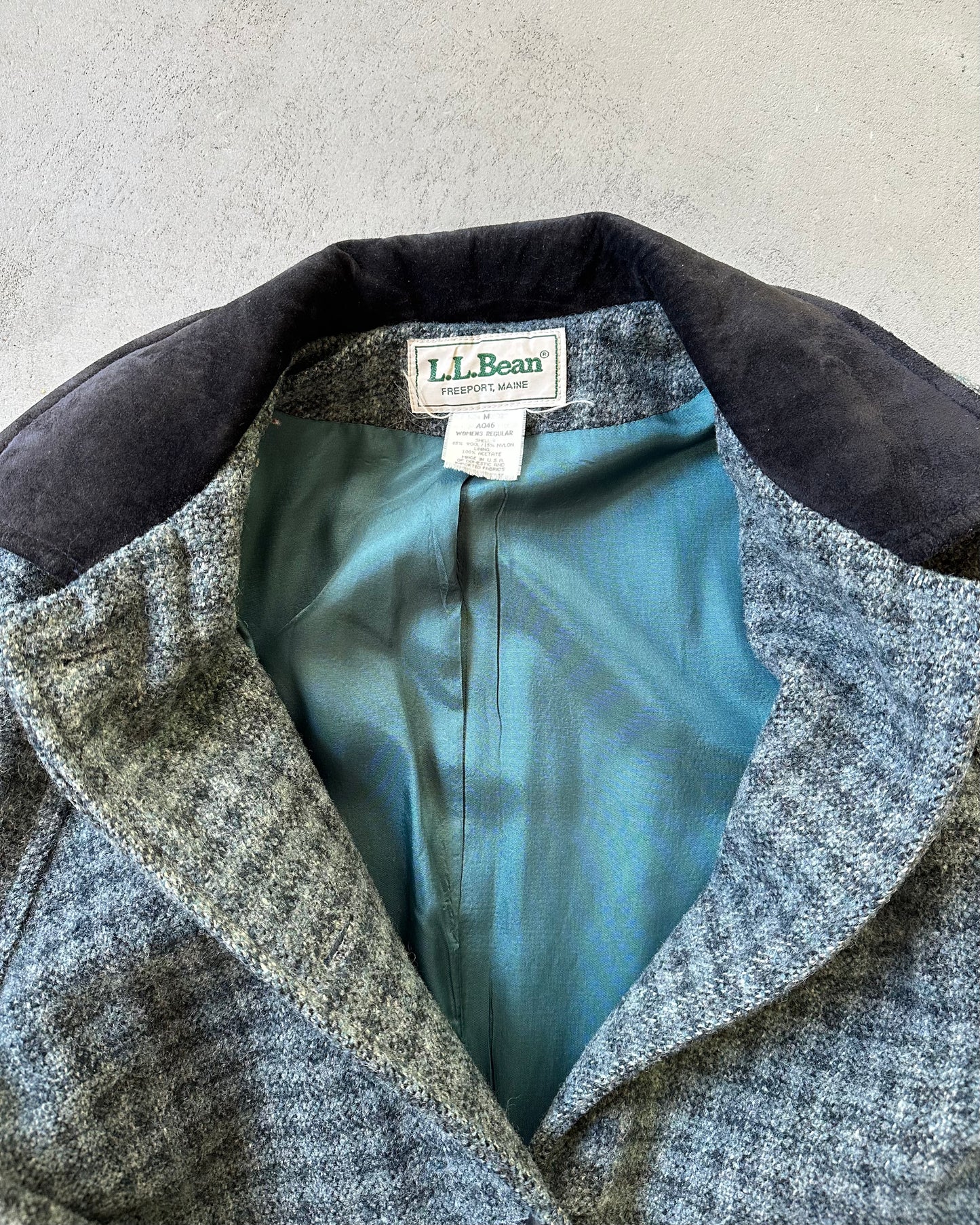 1980s - Blue/Grey L.L.Bean Long Coat - (W)M
