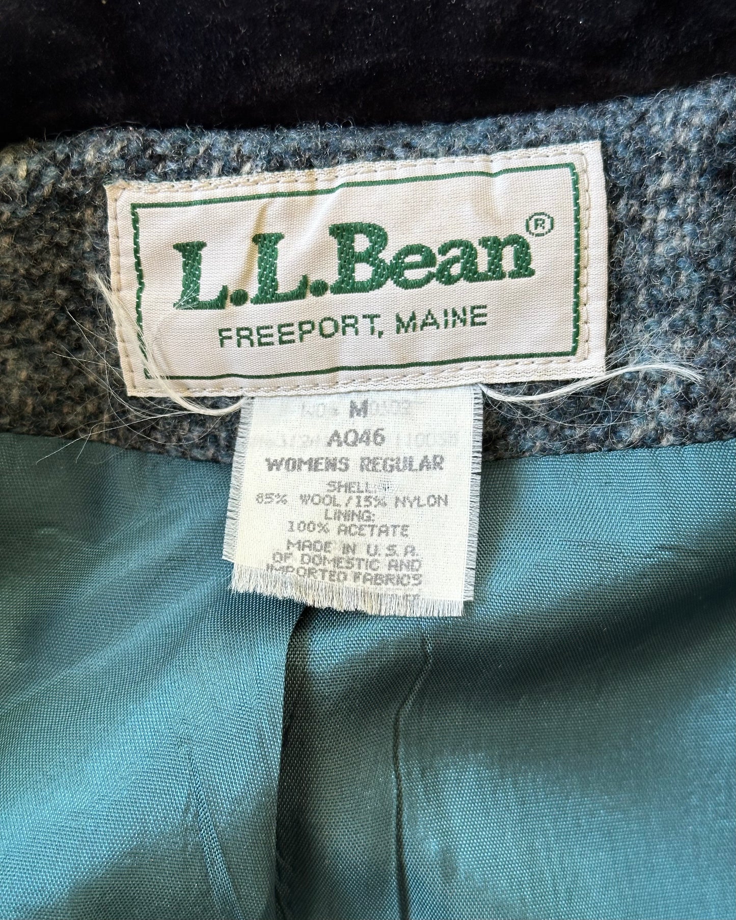 1980s - Blue/Grey L.L.Bean Long Coat - (W)M