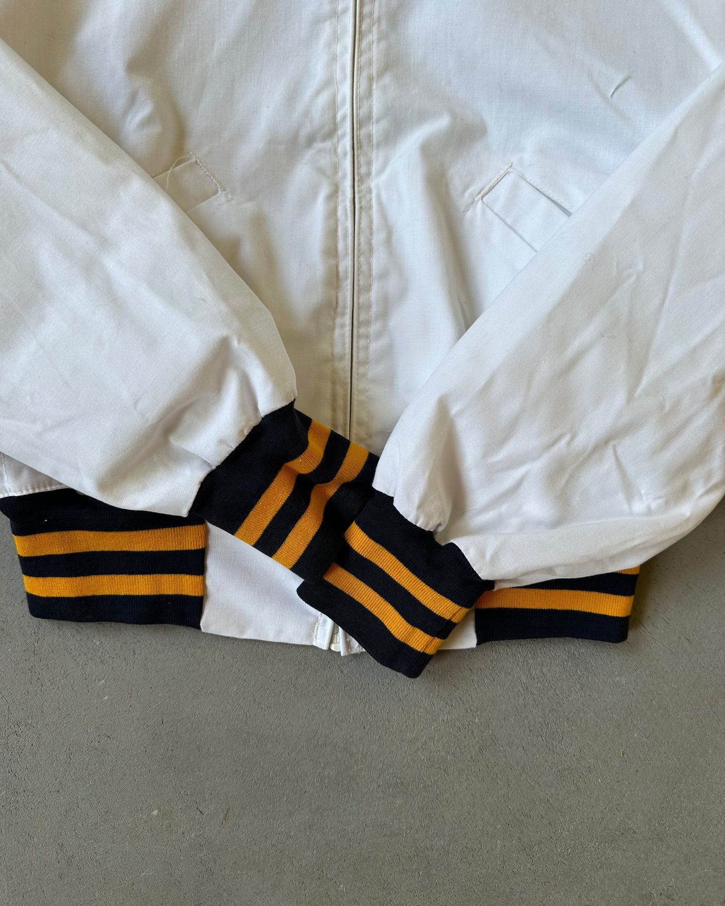 1960s - White V.F.W Light Bomber Jacket - S