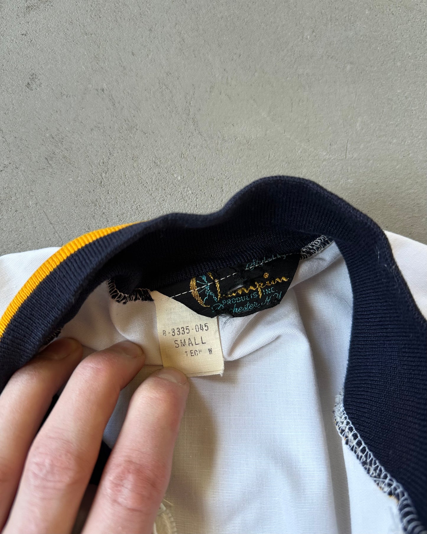1960s - White V.F.W Light Bomber Jacket - S
