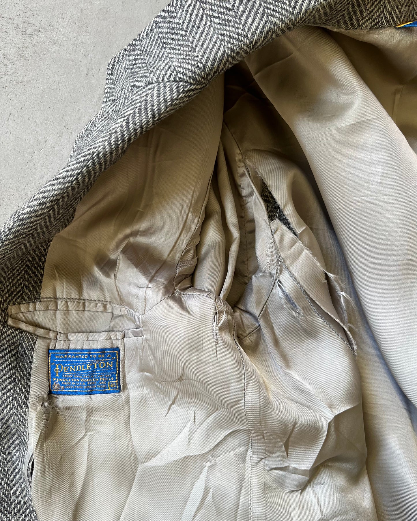 1990s - Grey Pendleton Tweed Blazer - 46