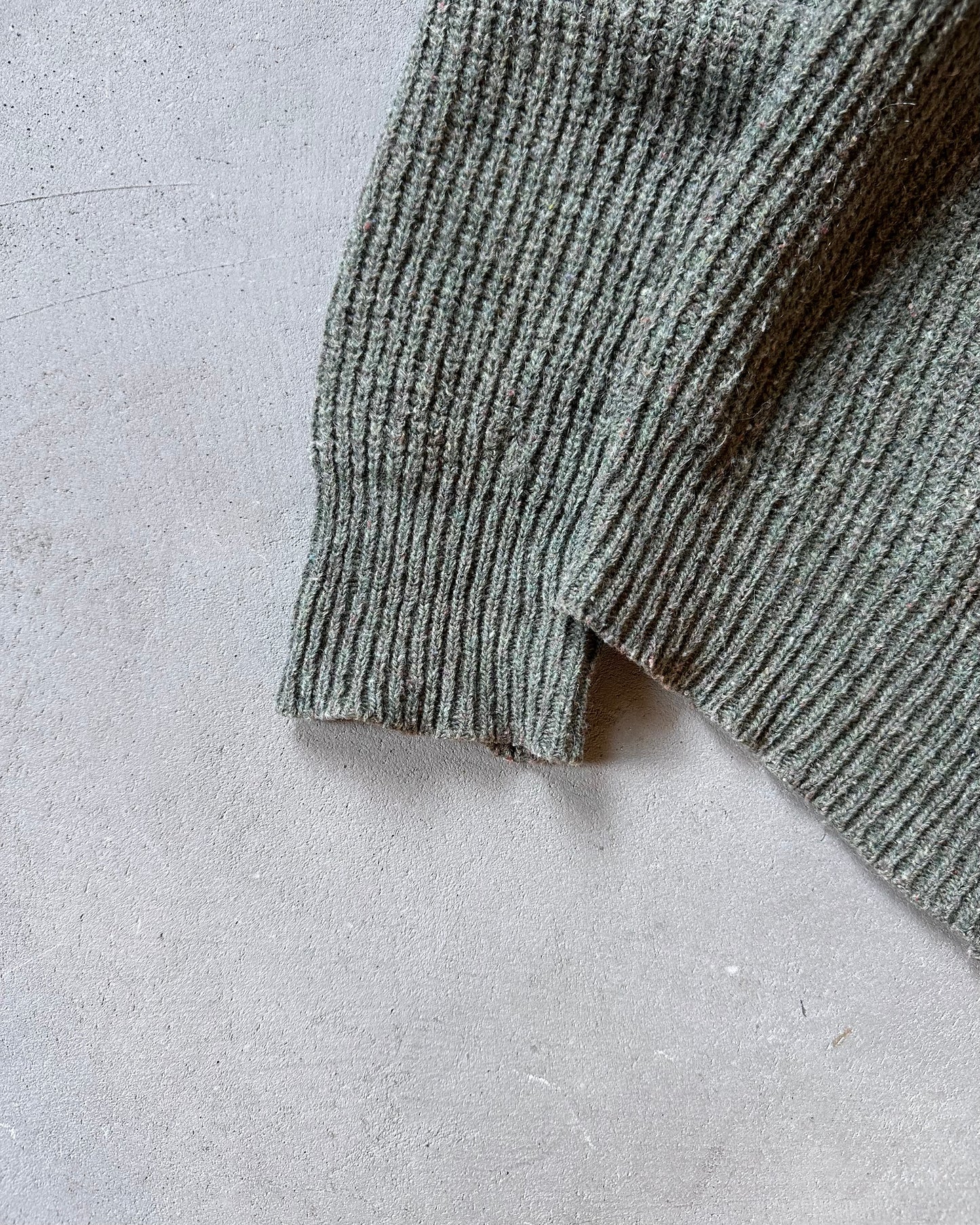 1960s - Sage Green New Yorker Zip Cardigan - M