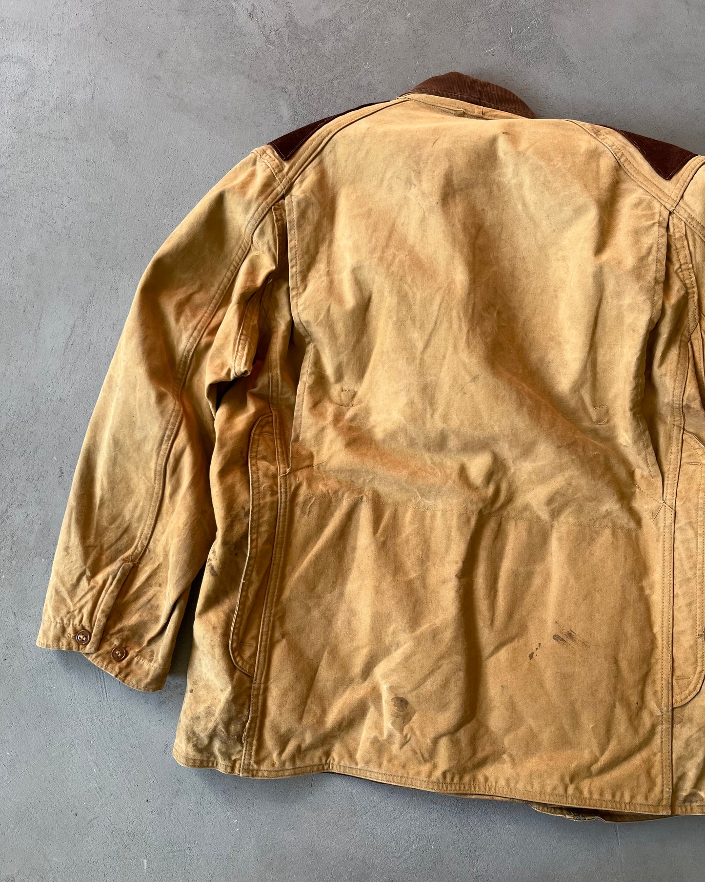 1970s - Distressed Duck Cumberland Hunting Coat - L