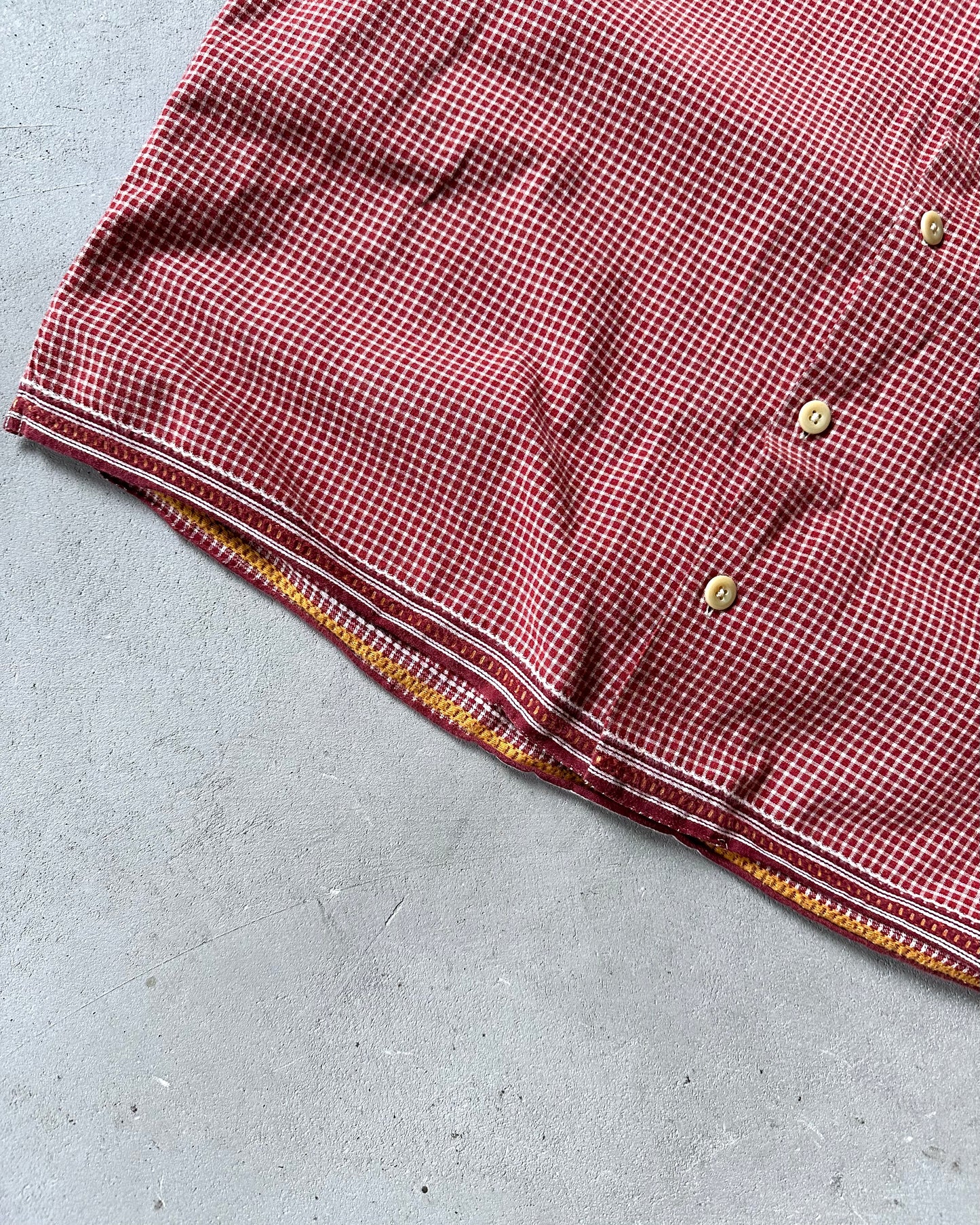 1990s - Red Abercrombie & Fitch Plaid Shirt - L