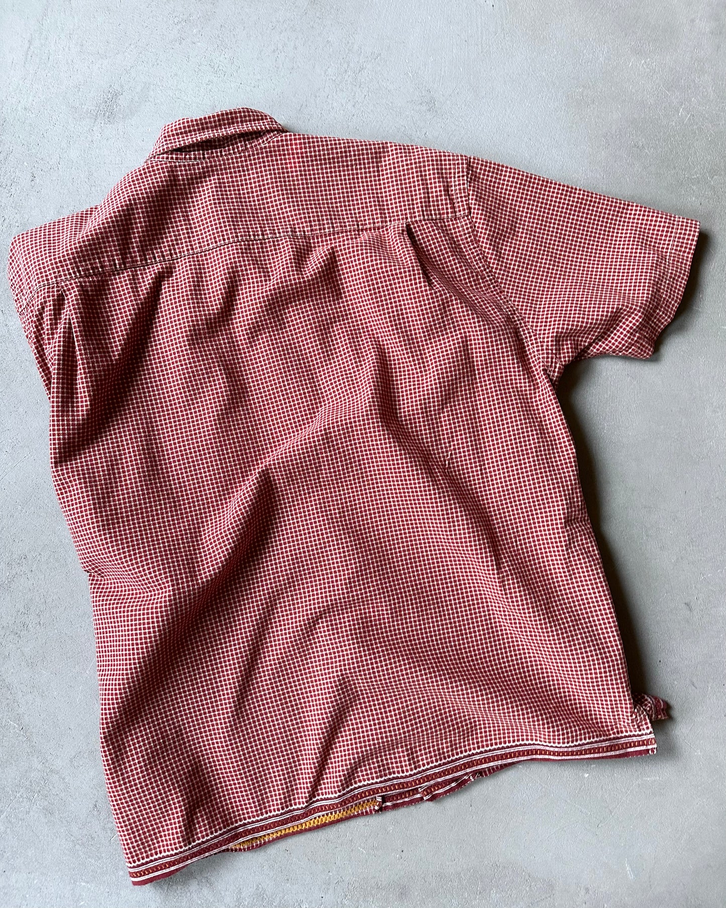 1990s - Red Abercrombie & Fitch Plaid Shirt - L